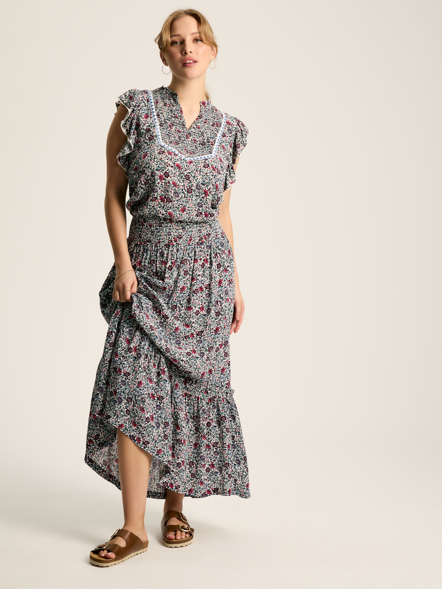 Verity Multi Frill Shoulder Sleeveless Blouse - Image 5 of 9