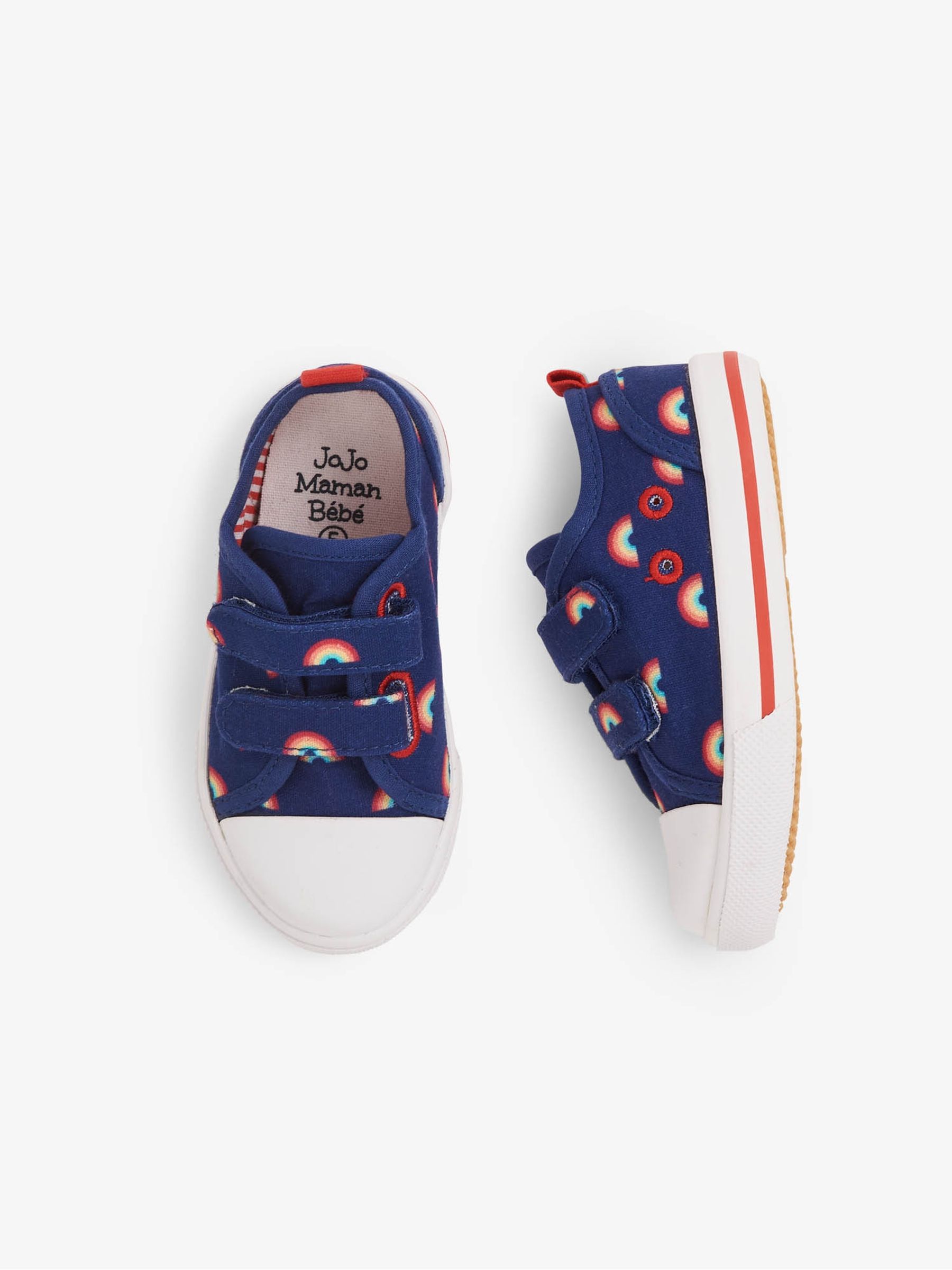 Navy Kids' Rainbow Canvas Pumps - Image 3 of 4