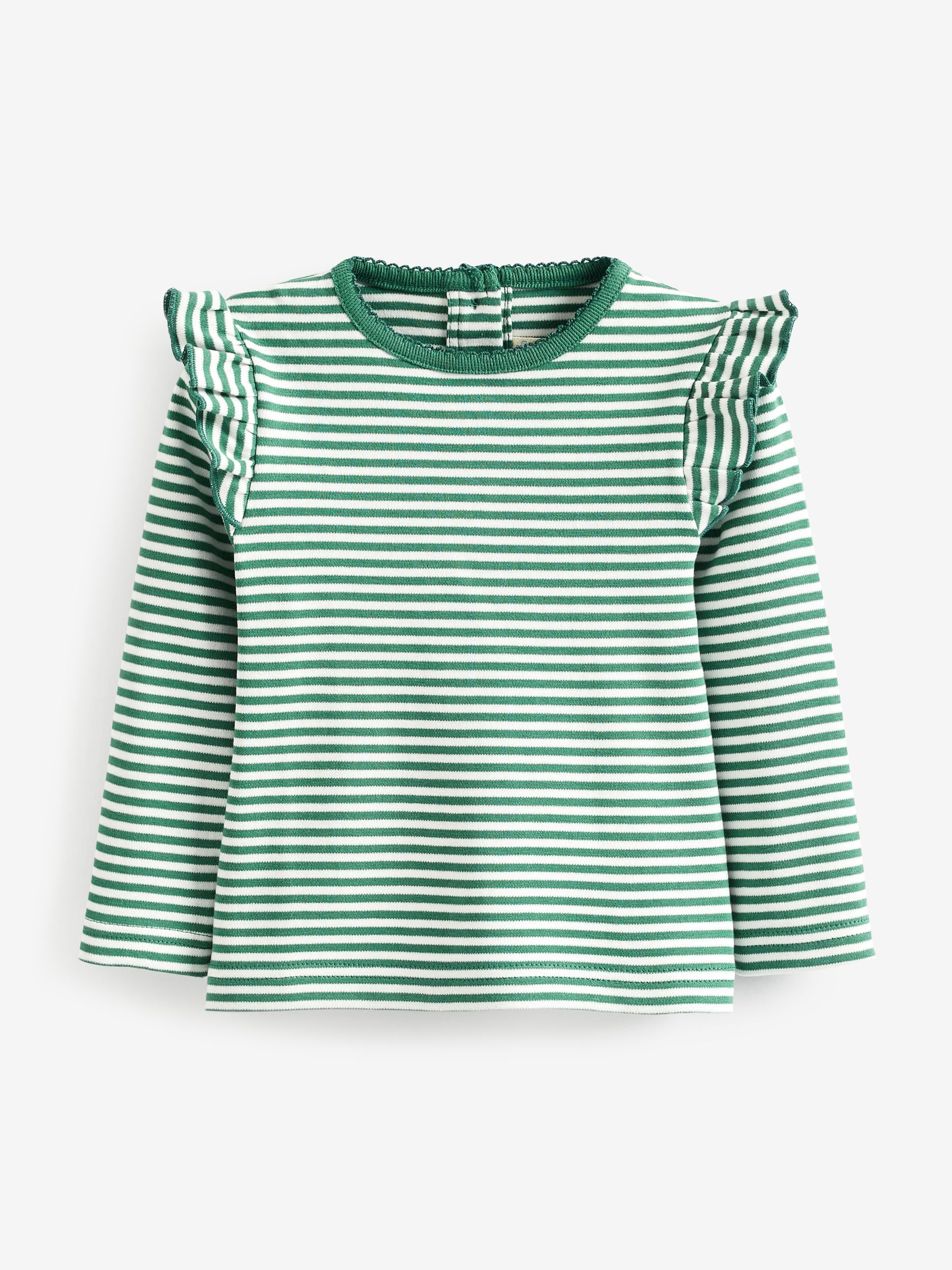 Russet Apple 2-Pack Print & Stripe Frill Tops - Image 2 of 5