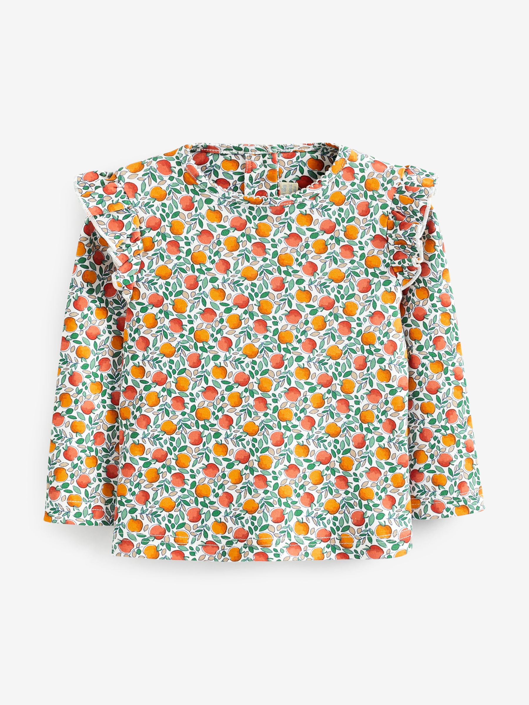 Russet Apple 2-Pack Print & Stripe Frill Tops - Image 4 of 5