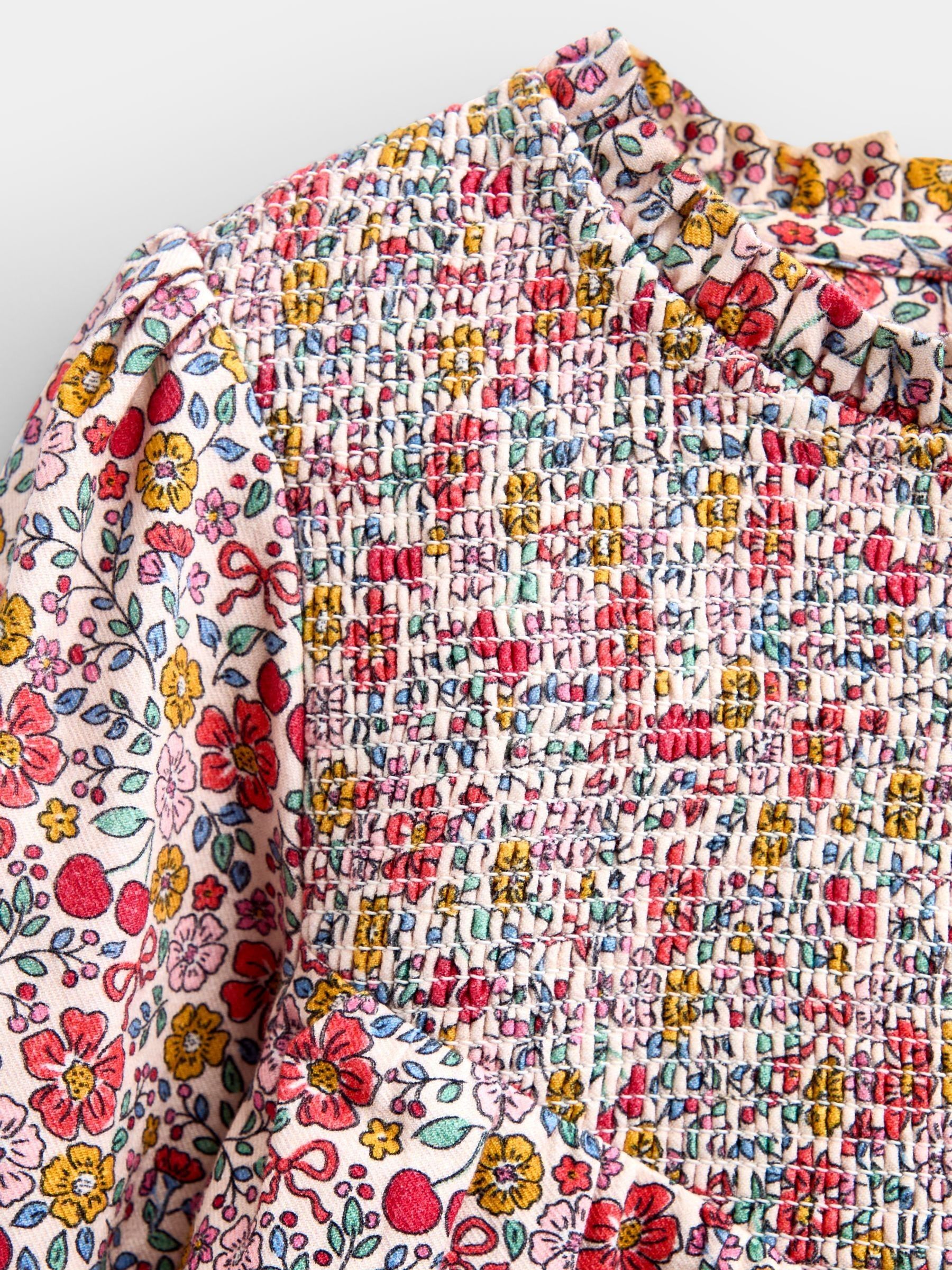 Cherry Floral Smocked Dress - Image 3 of 4