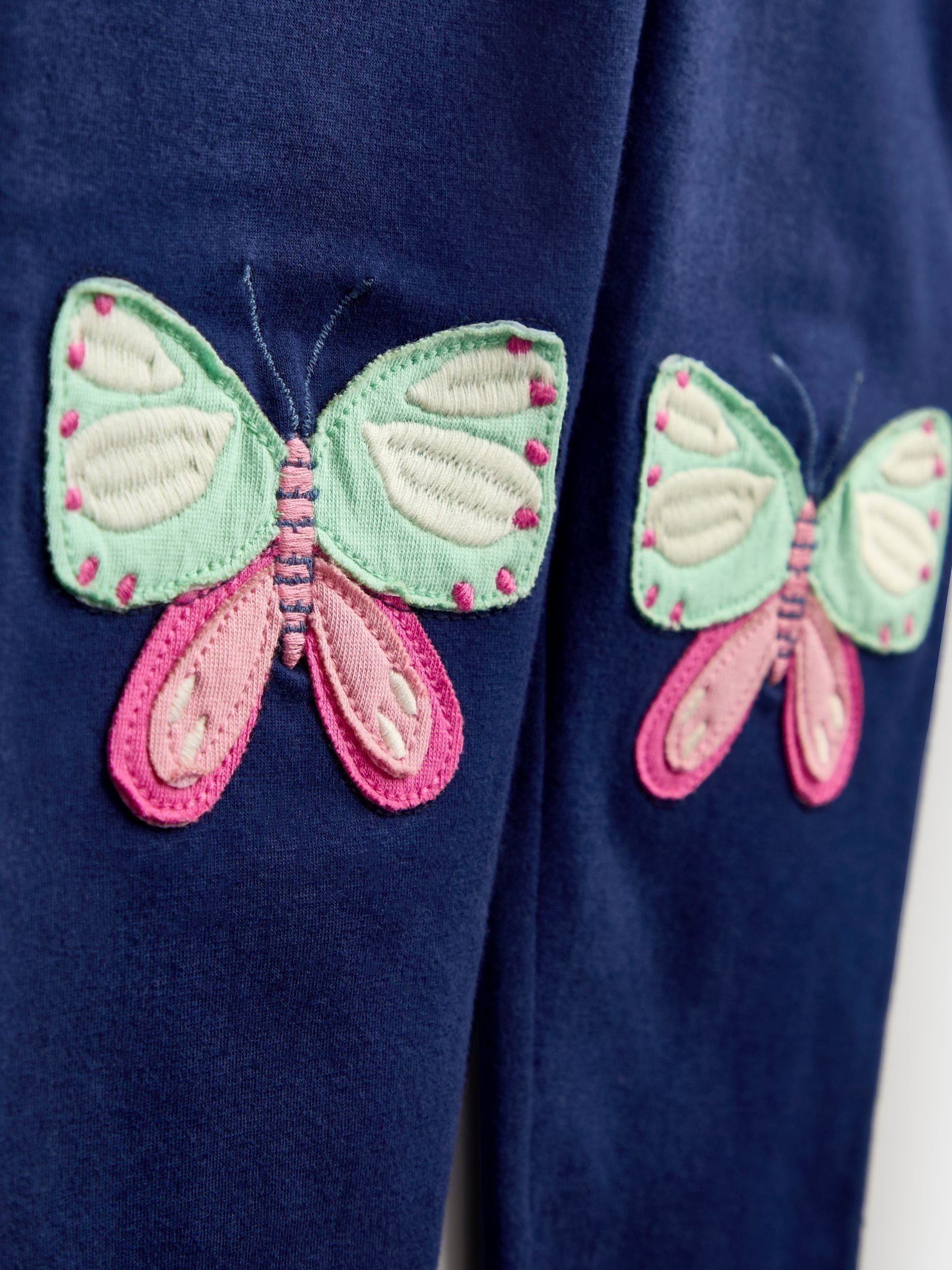 Navy Blue Butterfly 3-Pack Leggings - Image 10 of 10