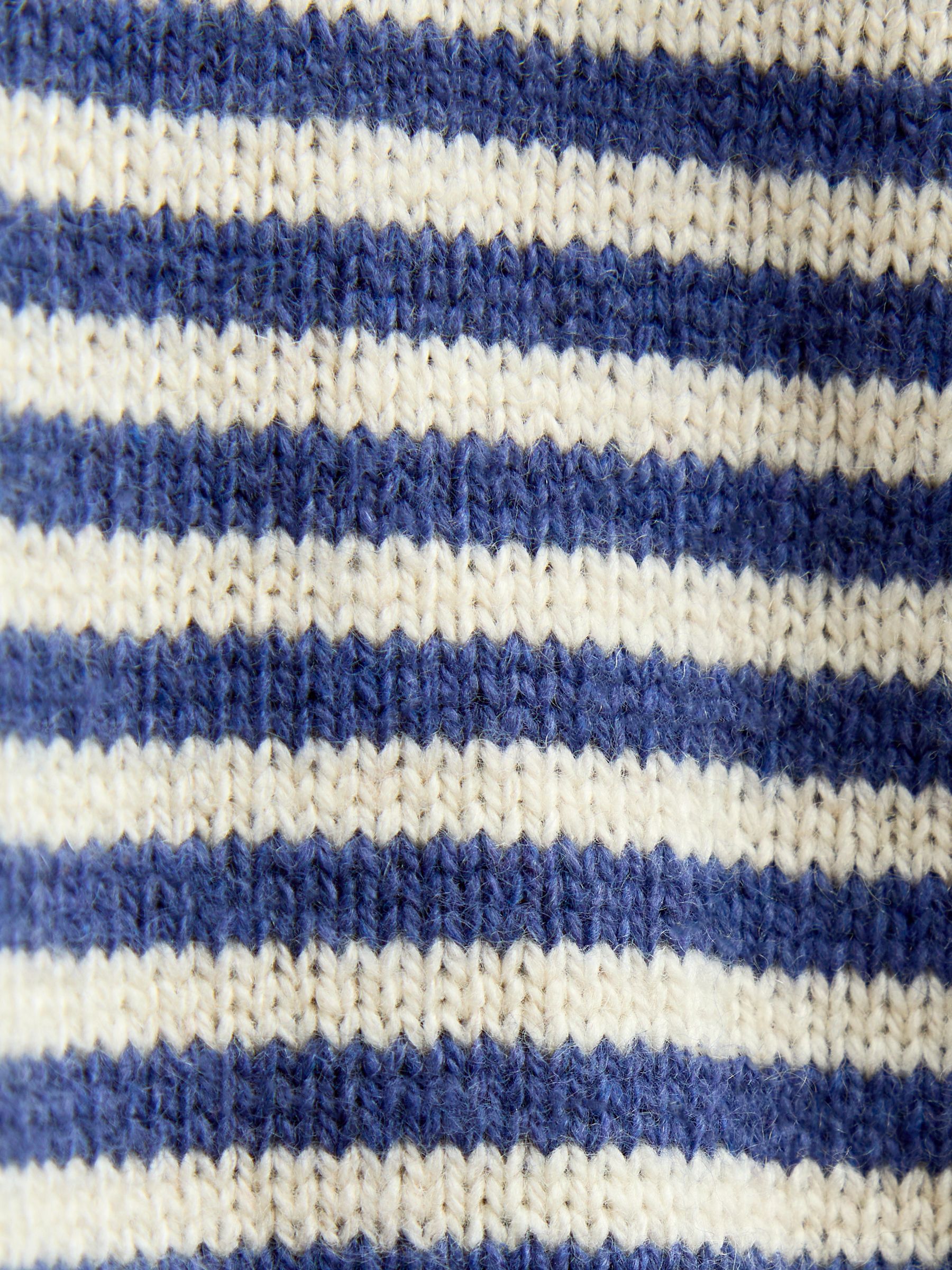 Navy Blue Sailor Sailor Scarf Pointelle Jumper - Image 4 of 4