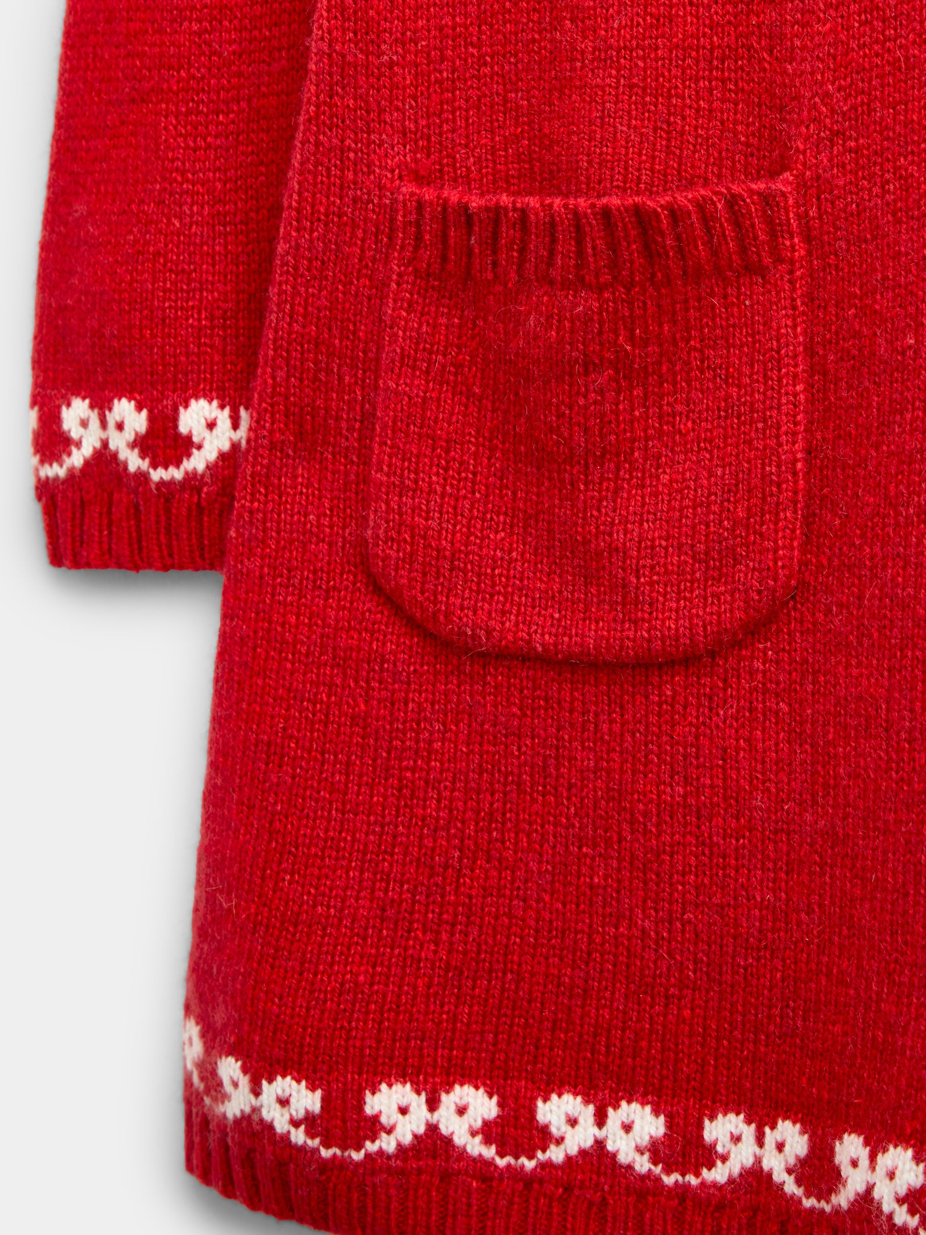 Bright Red Reindeer Fairisle Knitted Dress - Image 4 of 4 Bright Red Reindeer Fairisle Knitted Dress - Image 4 of 4