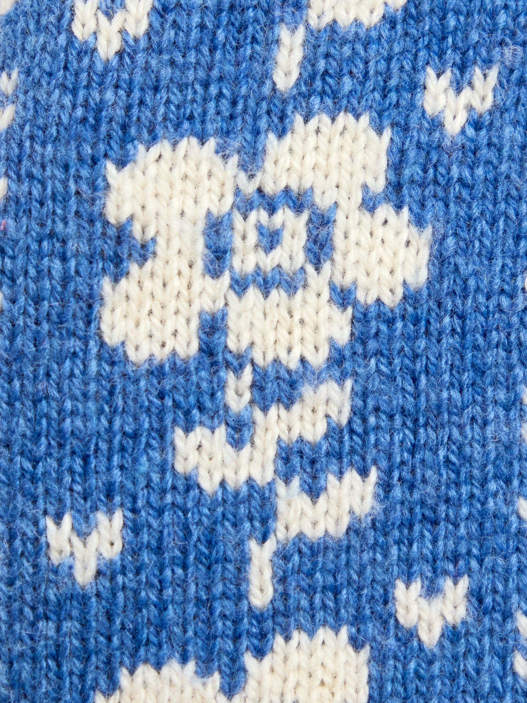 Blue Floral Knit Cardigan - Image 6 of 6