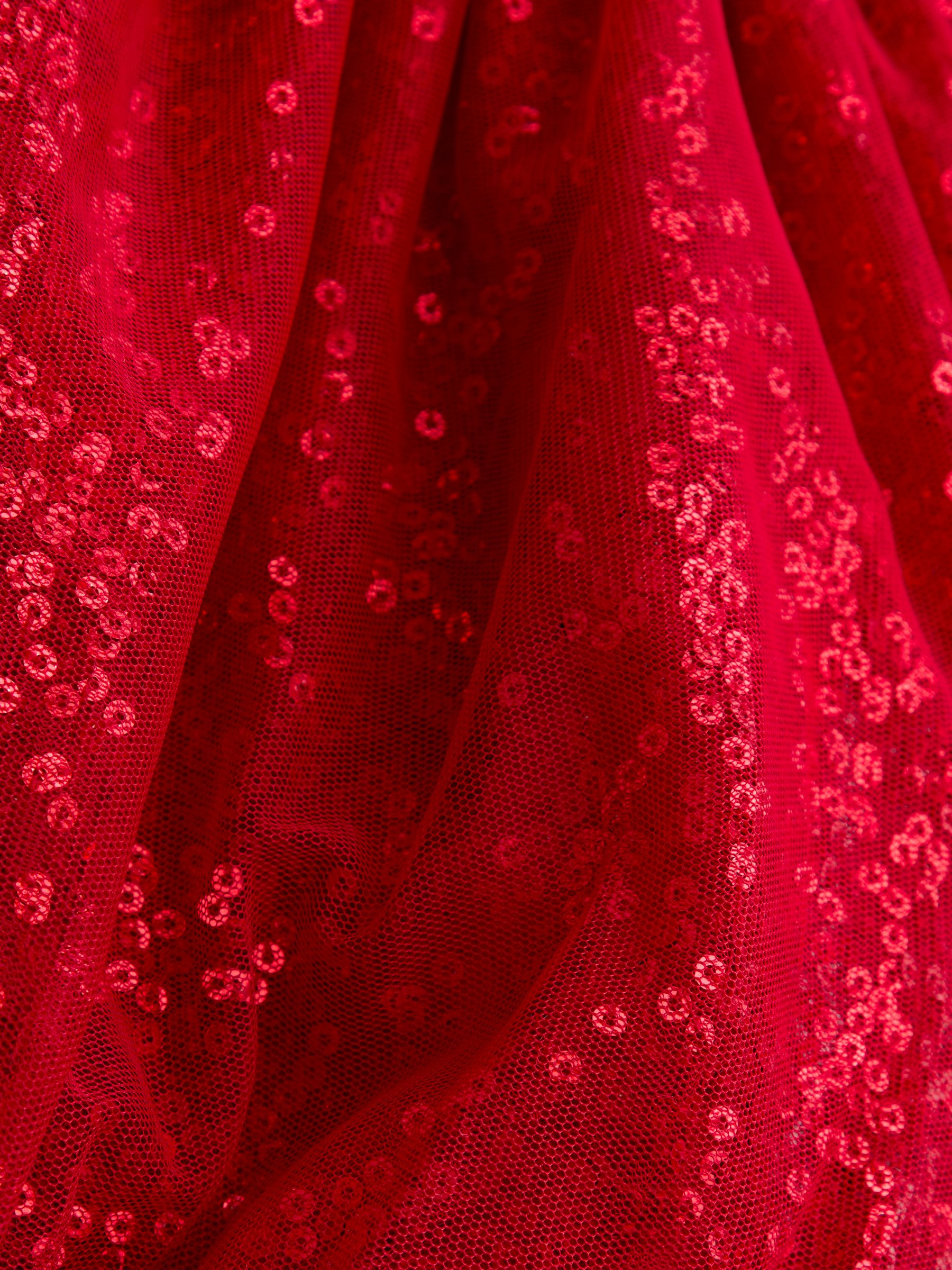 Red Sequin Bubble Skirt - Image 5 of 5