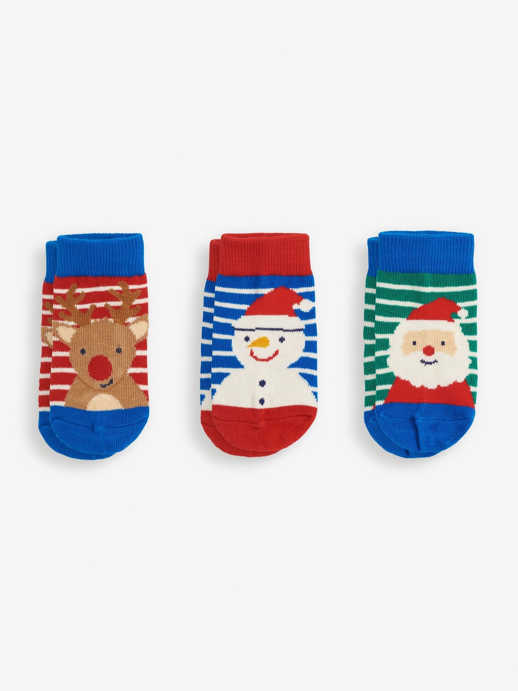 Multi Christmas Socks 3 Pack - Image 1 of 2