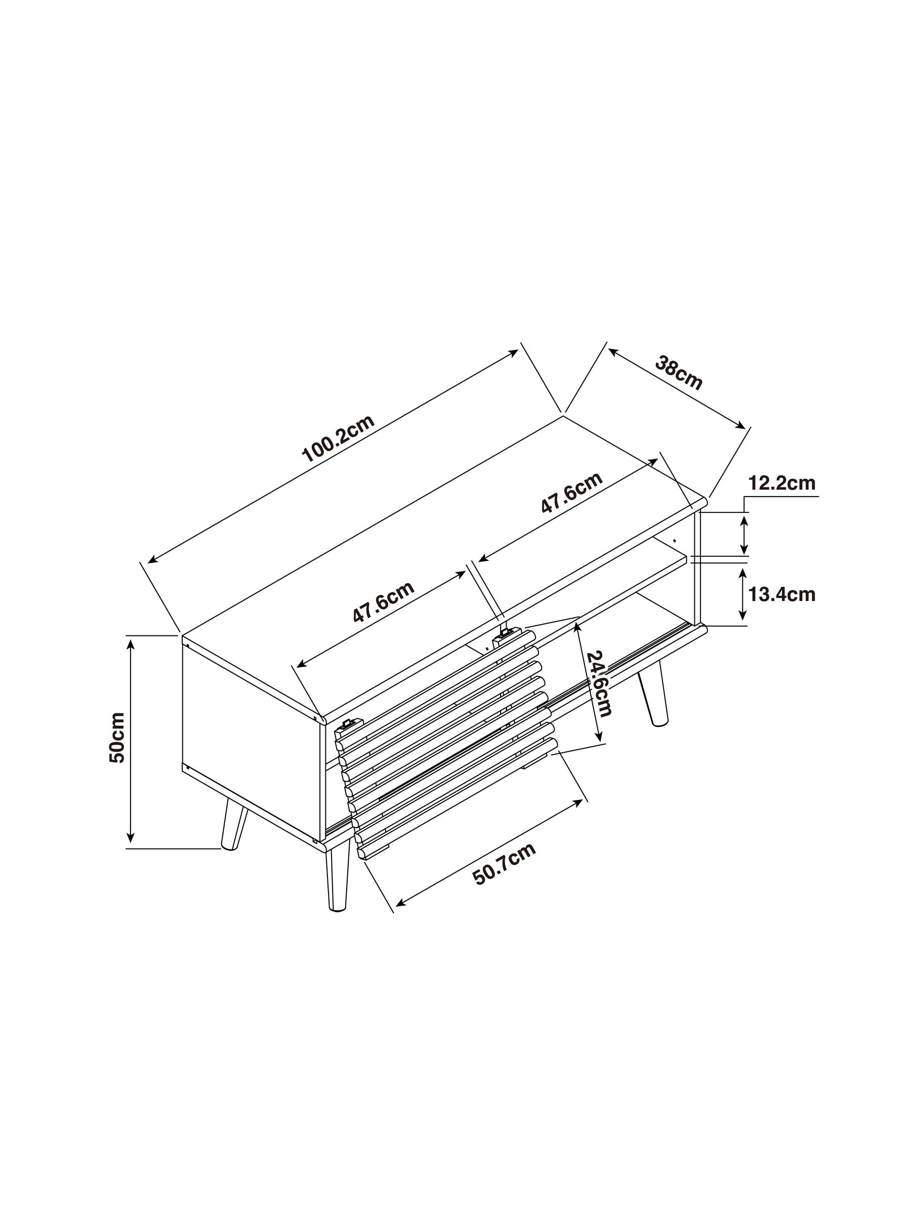 Tulma Regular TV Unit Up to 55 Inch in Oak - Image 3 of 6