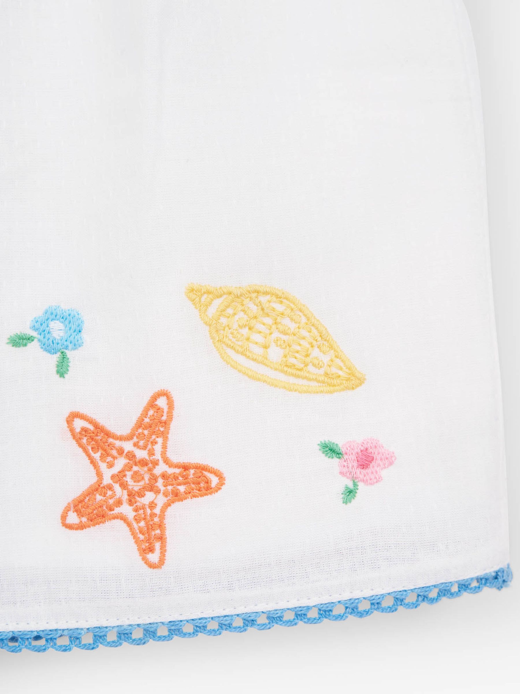 White Pretty Shell Embroidered Shell Blouse - Image 2 of 2
