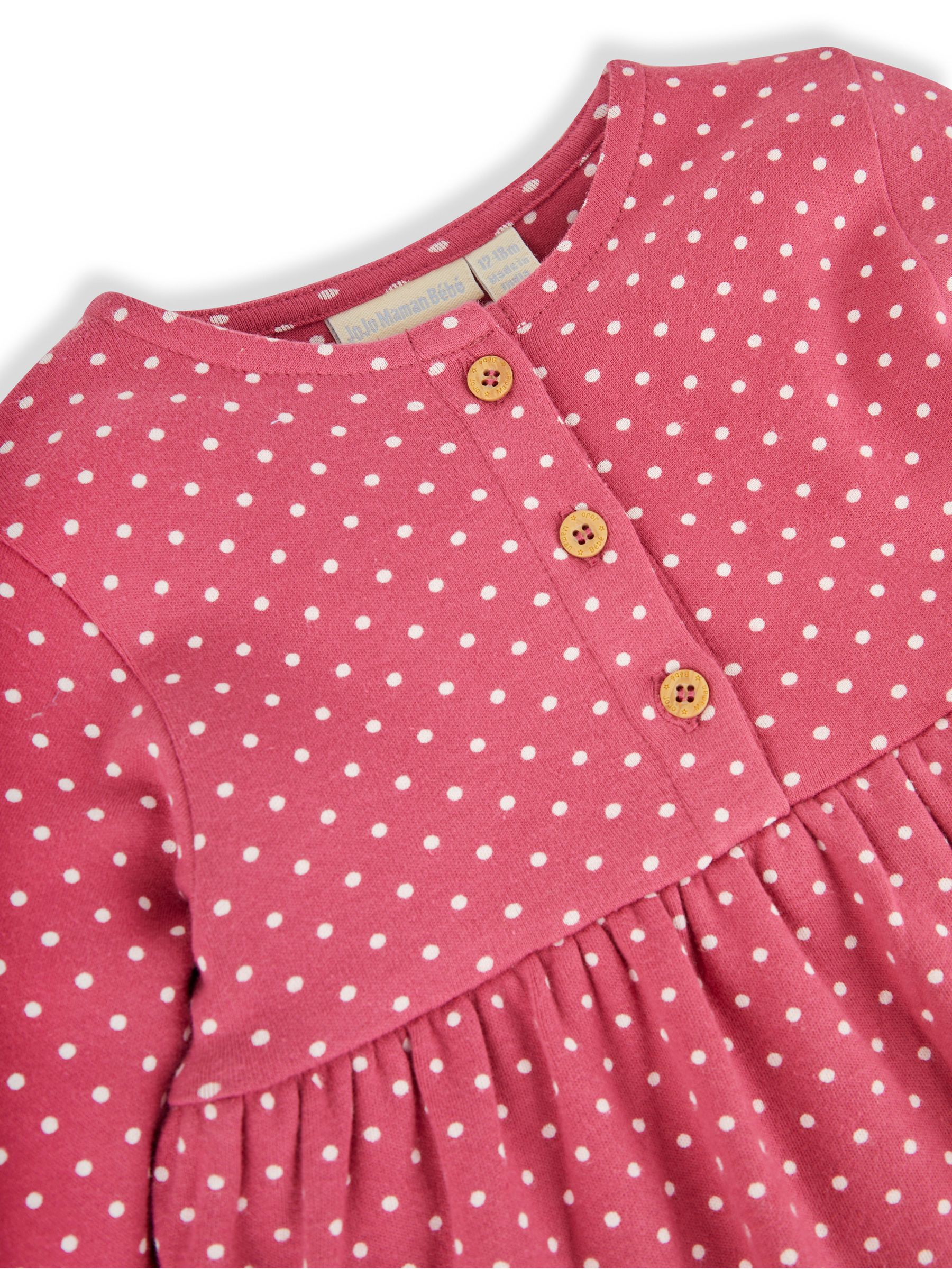 Raspberry Pink Sausage Dog Appliqué Button Front Dress - Image 2 of 3