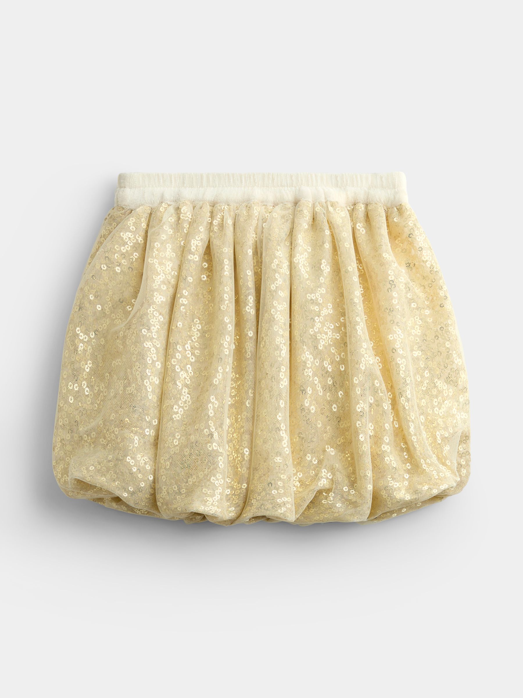 Light Gold Sequin Bubble Skirt - Image 2 of 5 Light Gold Sequin Bubble Skirt - Image 2 of 5