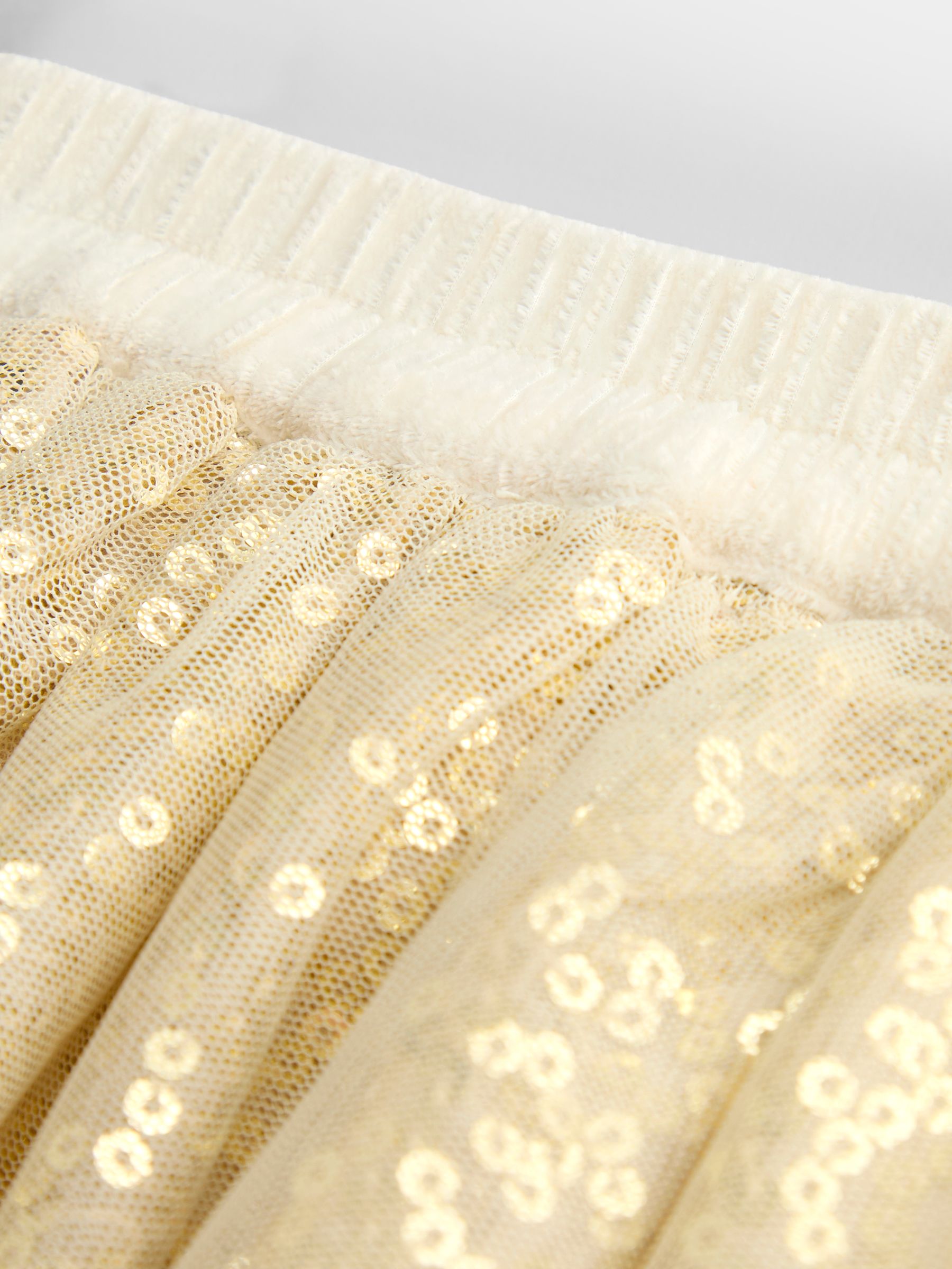 Light Gold Sequin Bubble Skirt - Image 4 of 5