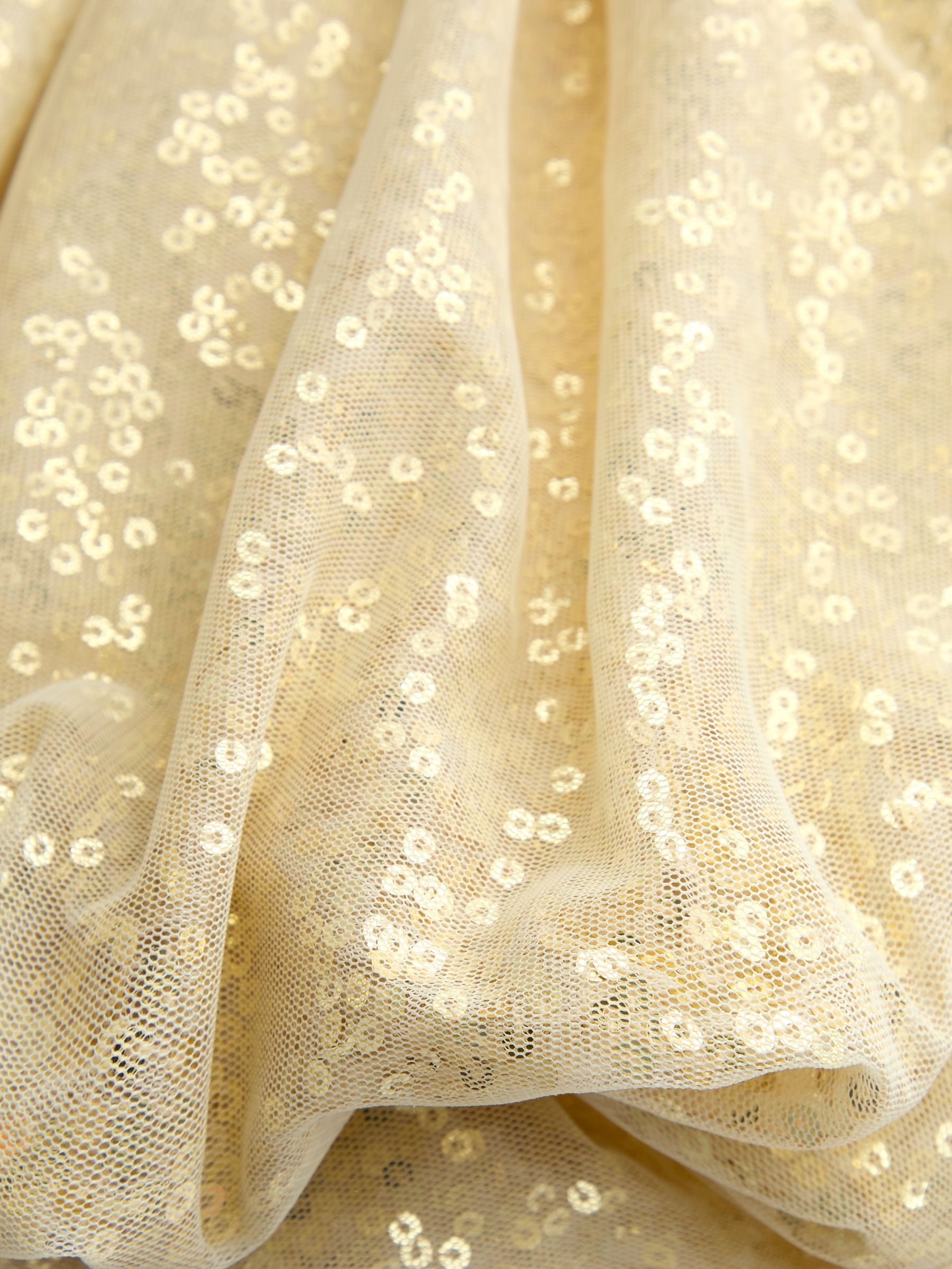 Light Gold Sequin Bubble Skirt - Image 5 of 5