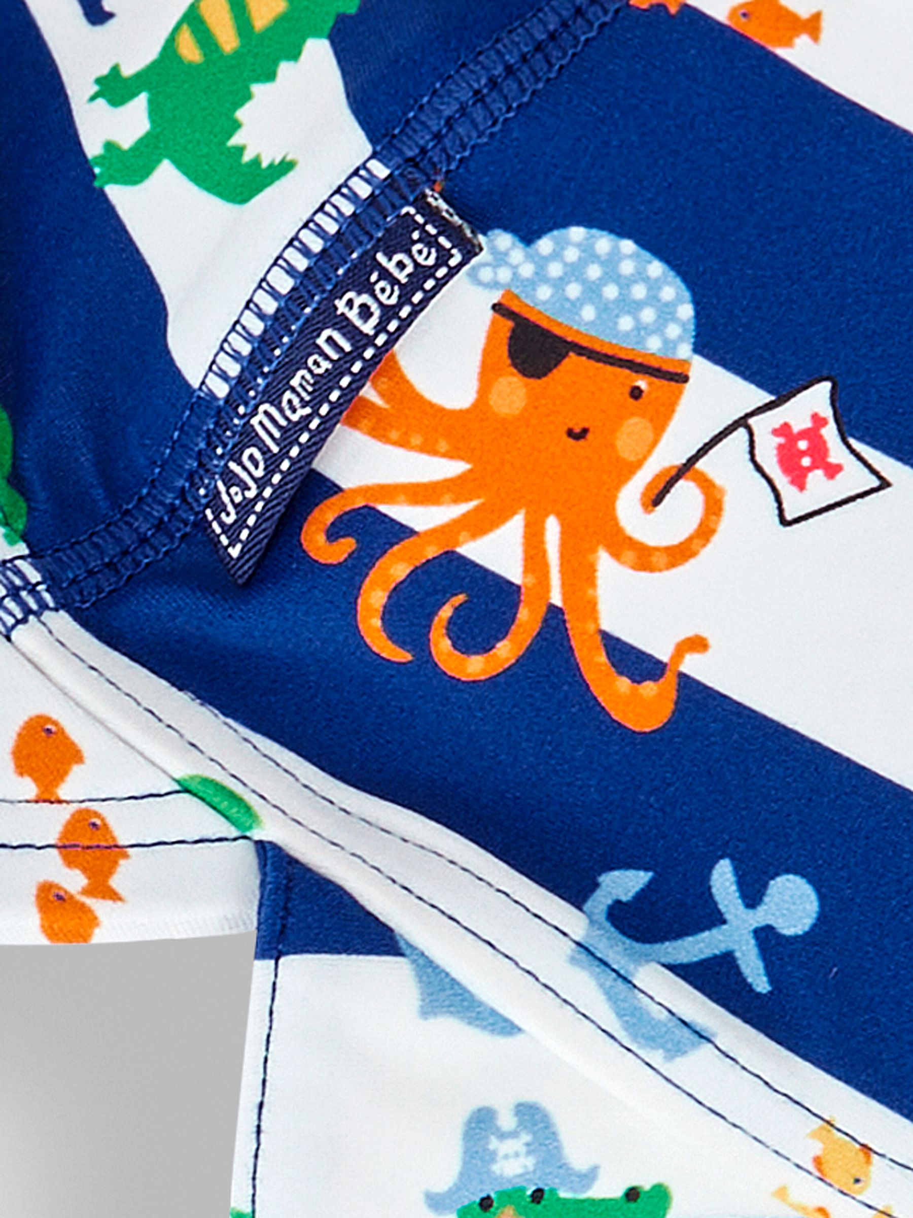 Navy Blue Pirate UPF 50 Sun Protection Hat - Image 3 of 3