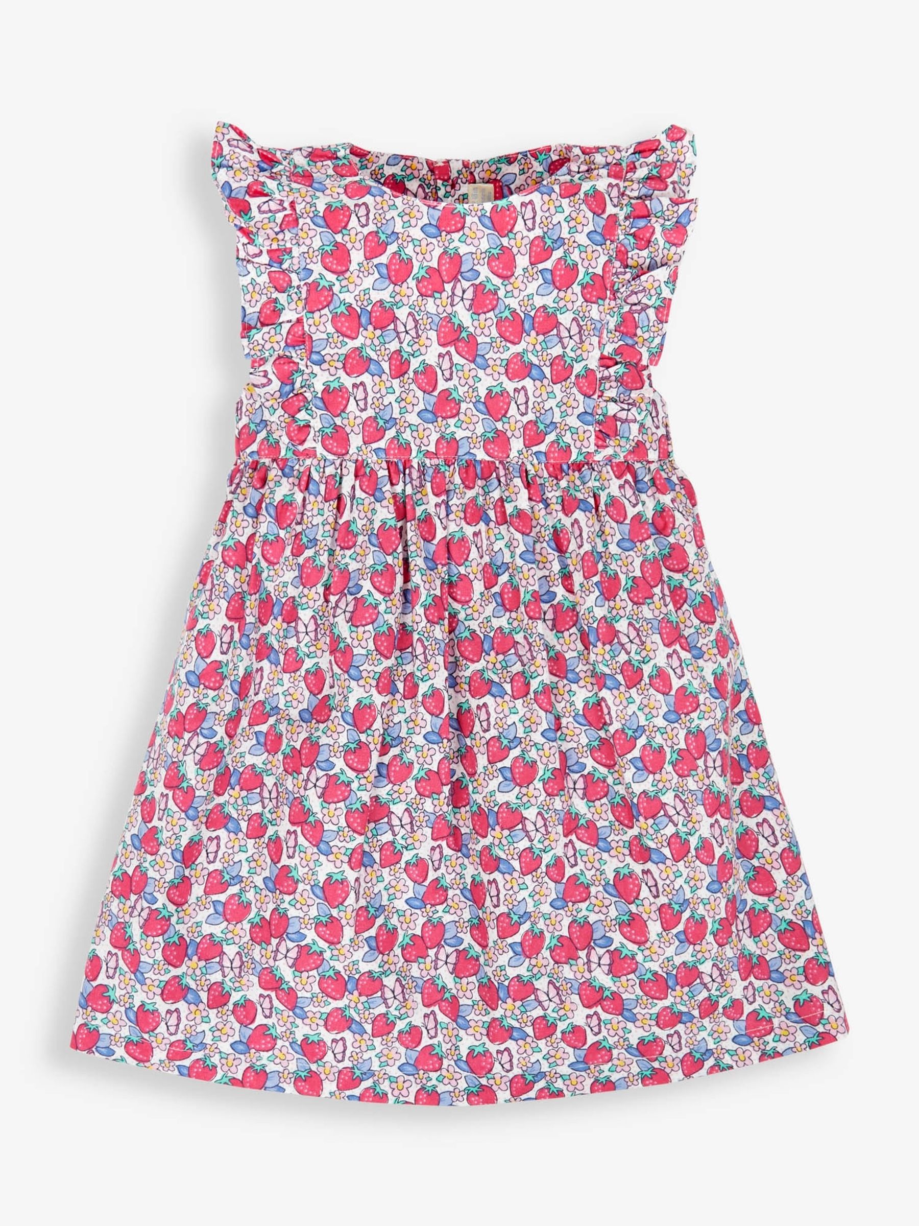 Pink Pretty Strawberry Print Summer Dress - Image 2 of 4