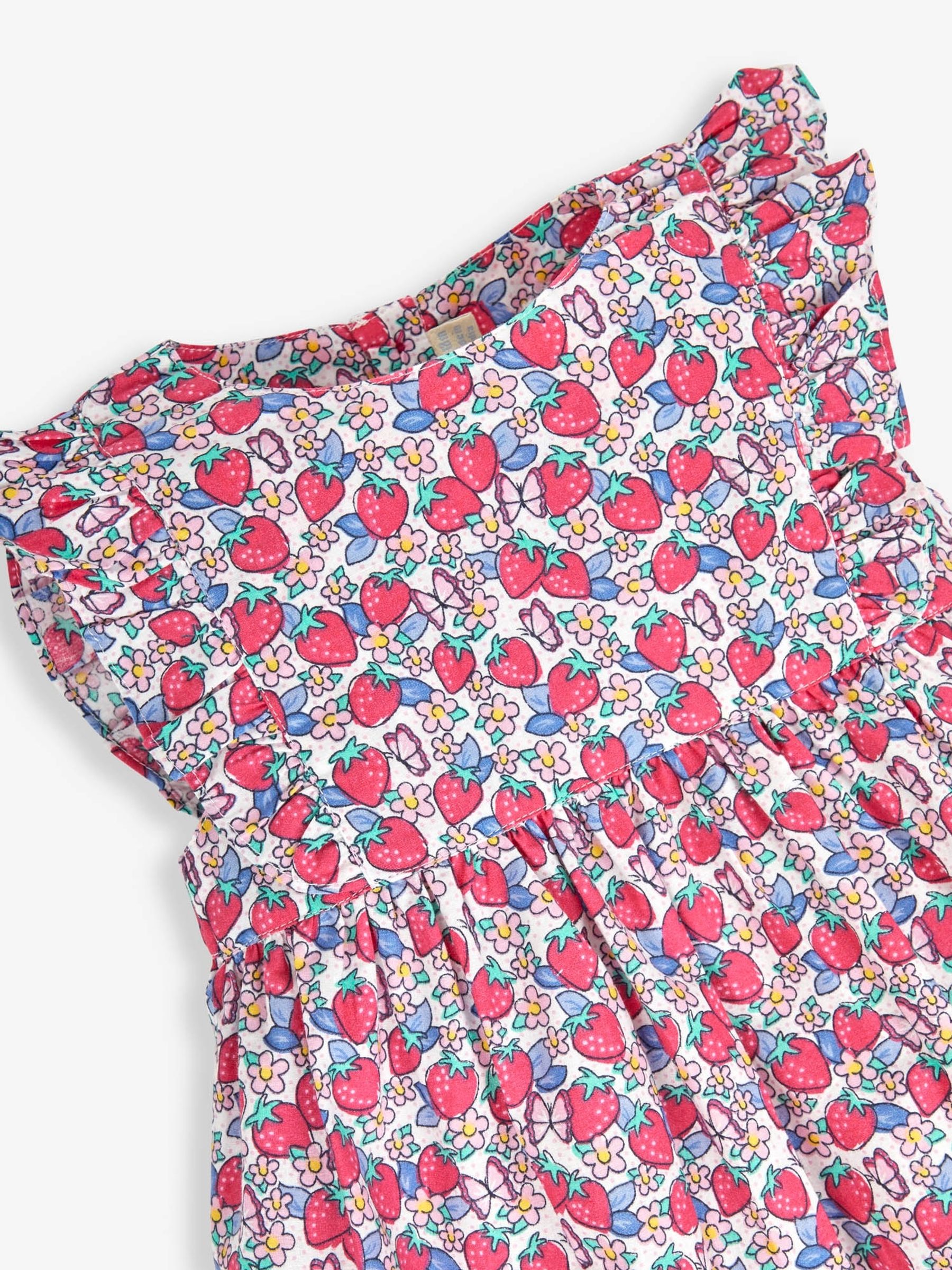 Pink Pretty Strawberry Print Summer Dress - Image 4 of 4