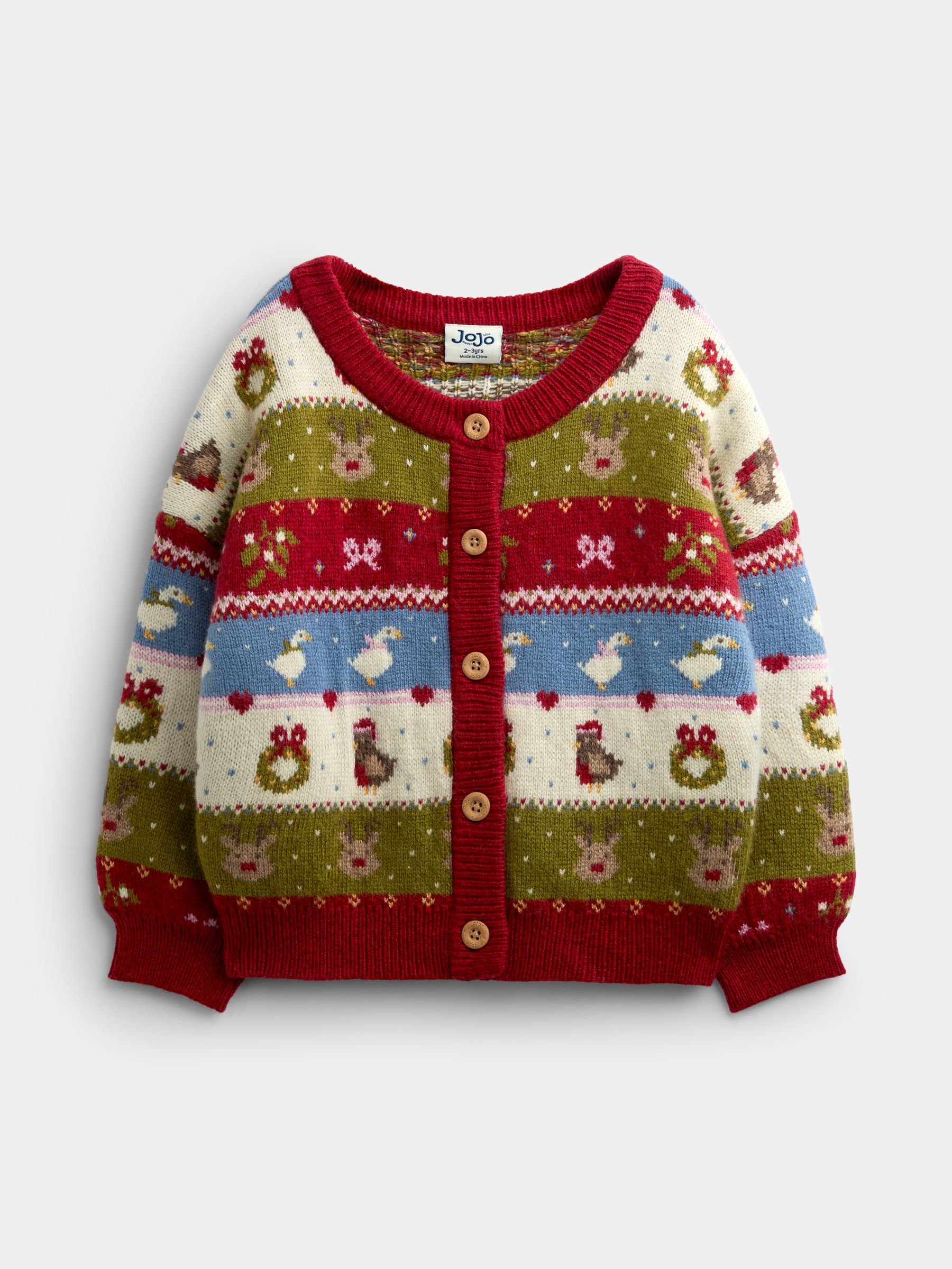 Ivory Multi Character Fairisle Cardigan - Image 1 of 4
