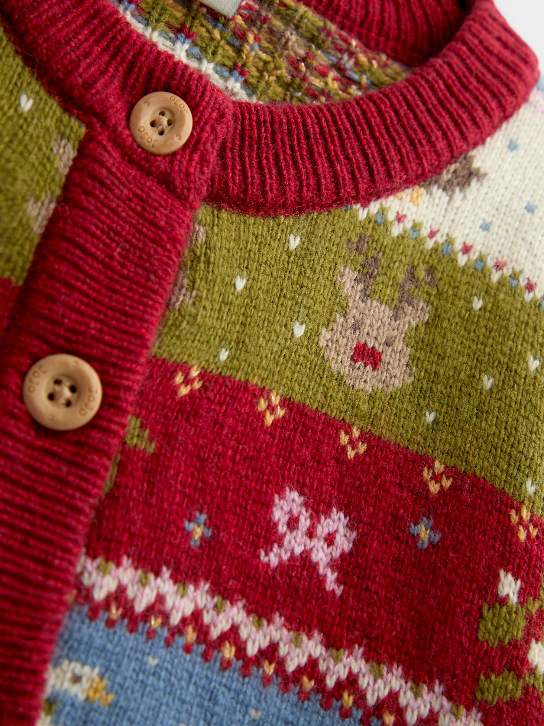 Ivory Multi Character Fairisle Cardigan - Image 3 of 4