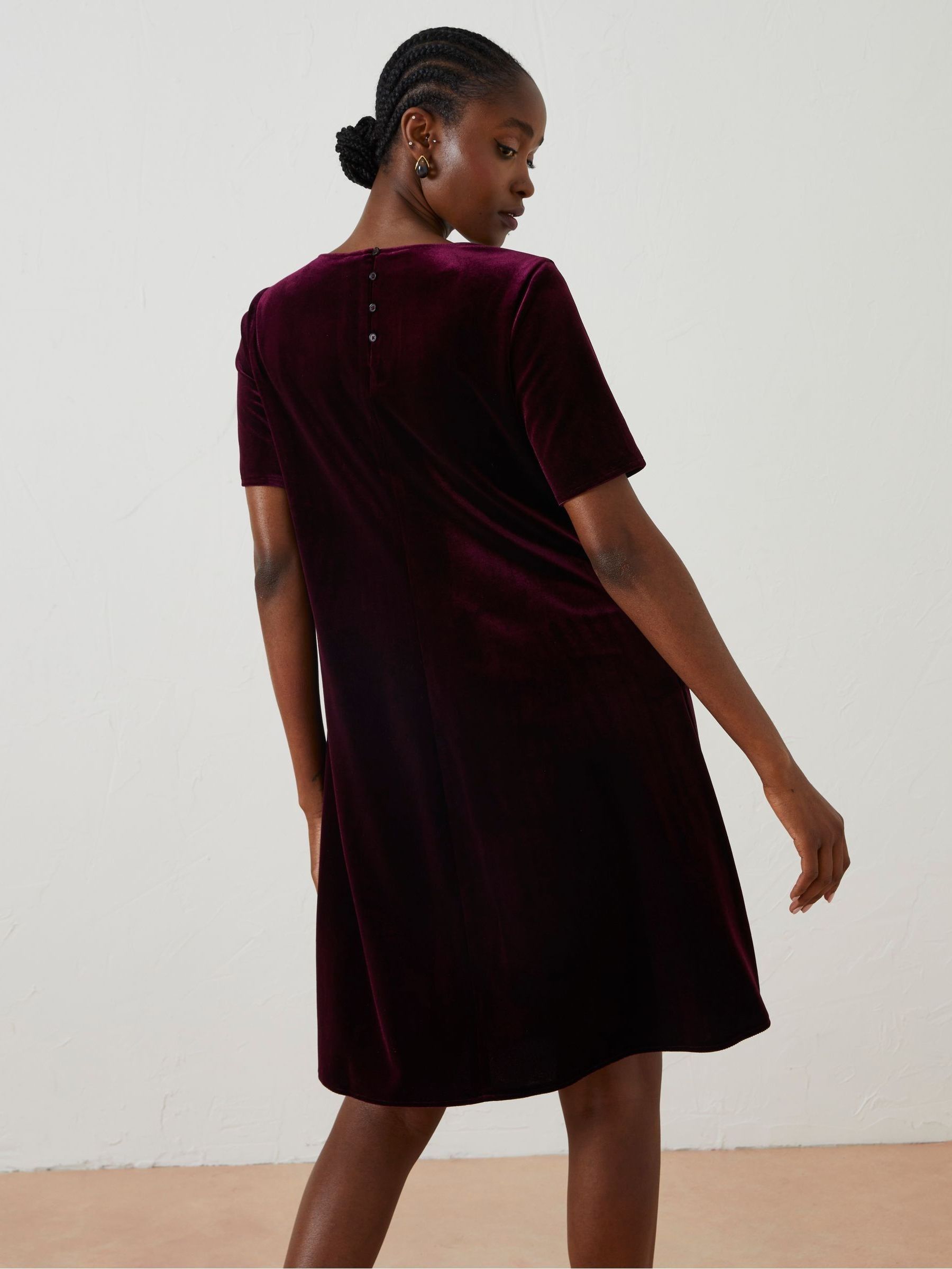 Purple Simone Velvet Dress - Image 2 of 6