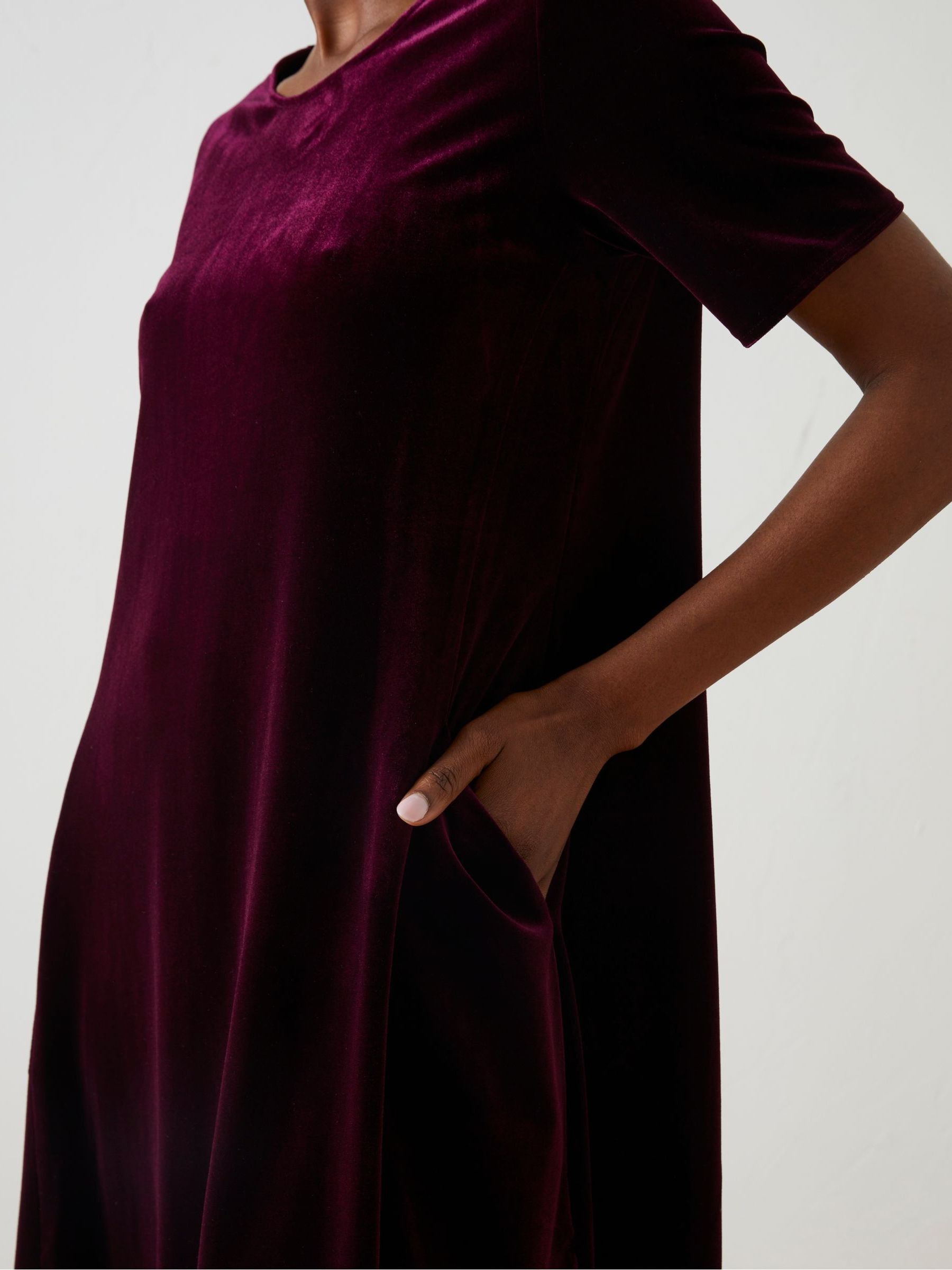 Purple Simone Velvet Dress - Image 4 of 6