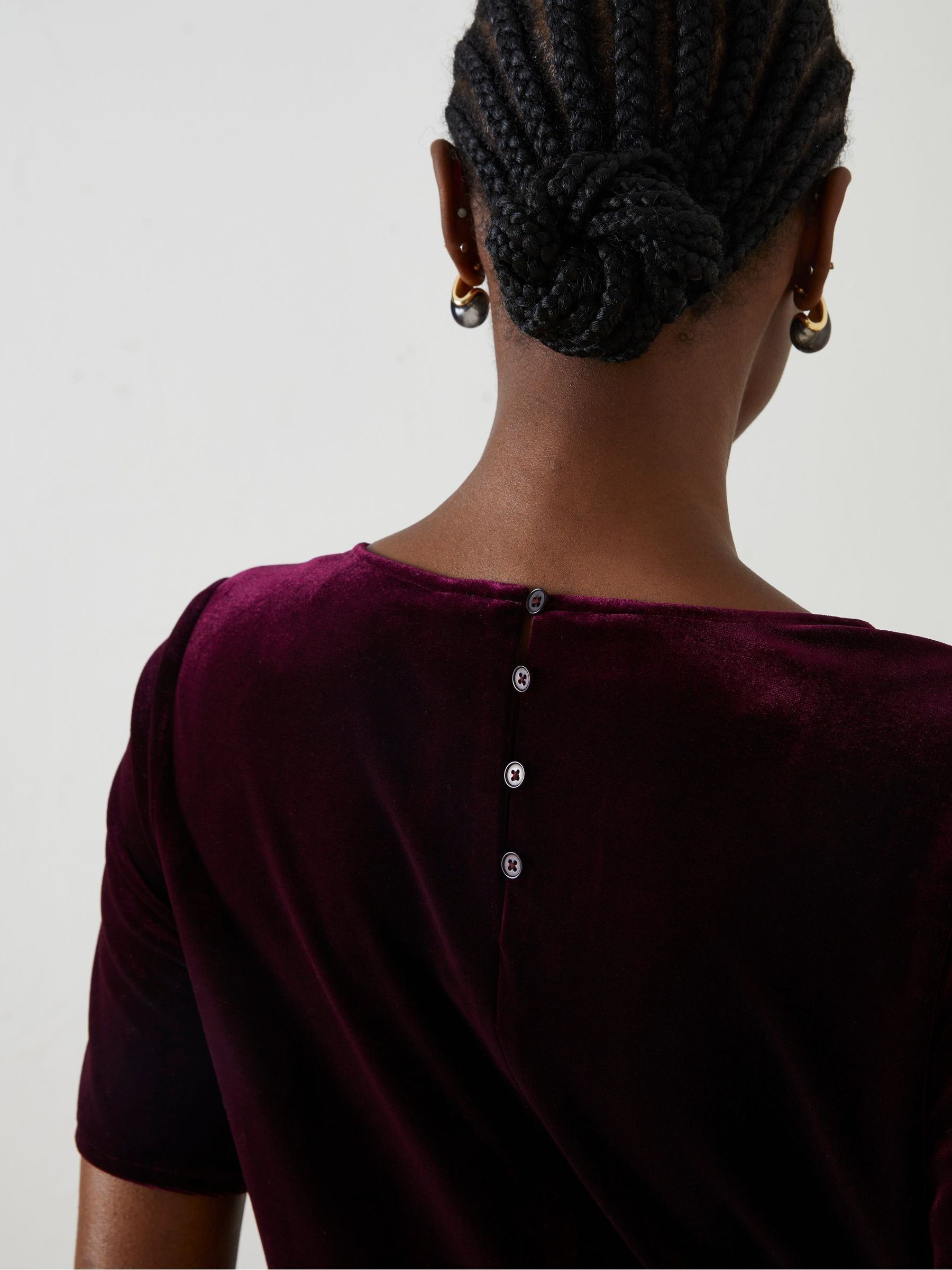 Purple Simone Velvet Dress - Image 5 of 6