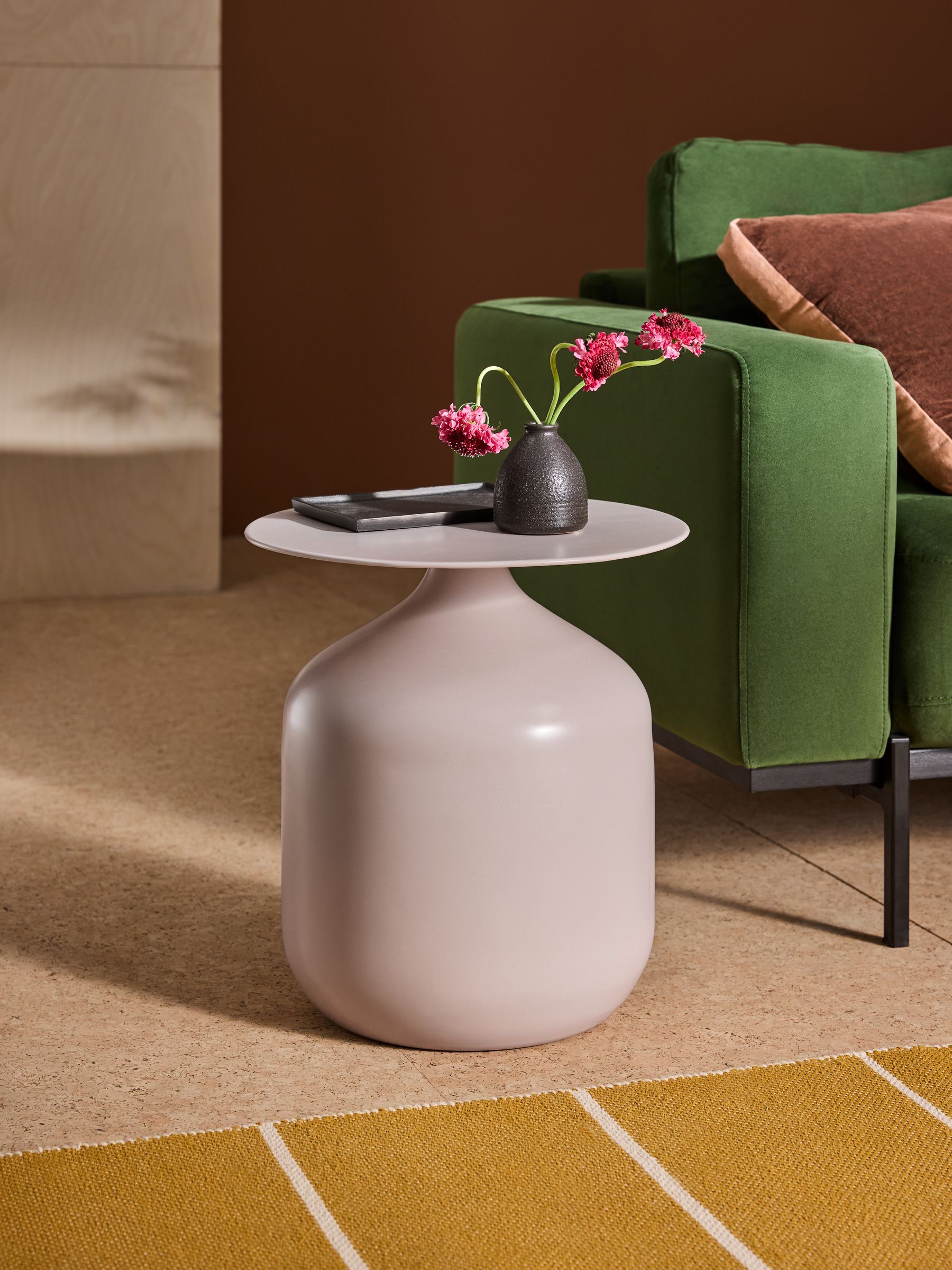 Zuri Side Table in Nude White - Image 1 of 6