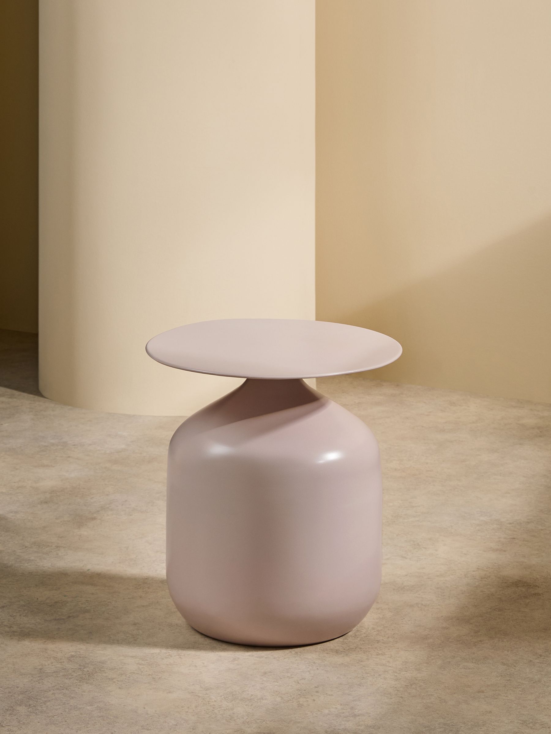 Zuri Side Table in Nude White - Image 2 of 6