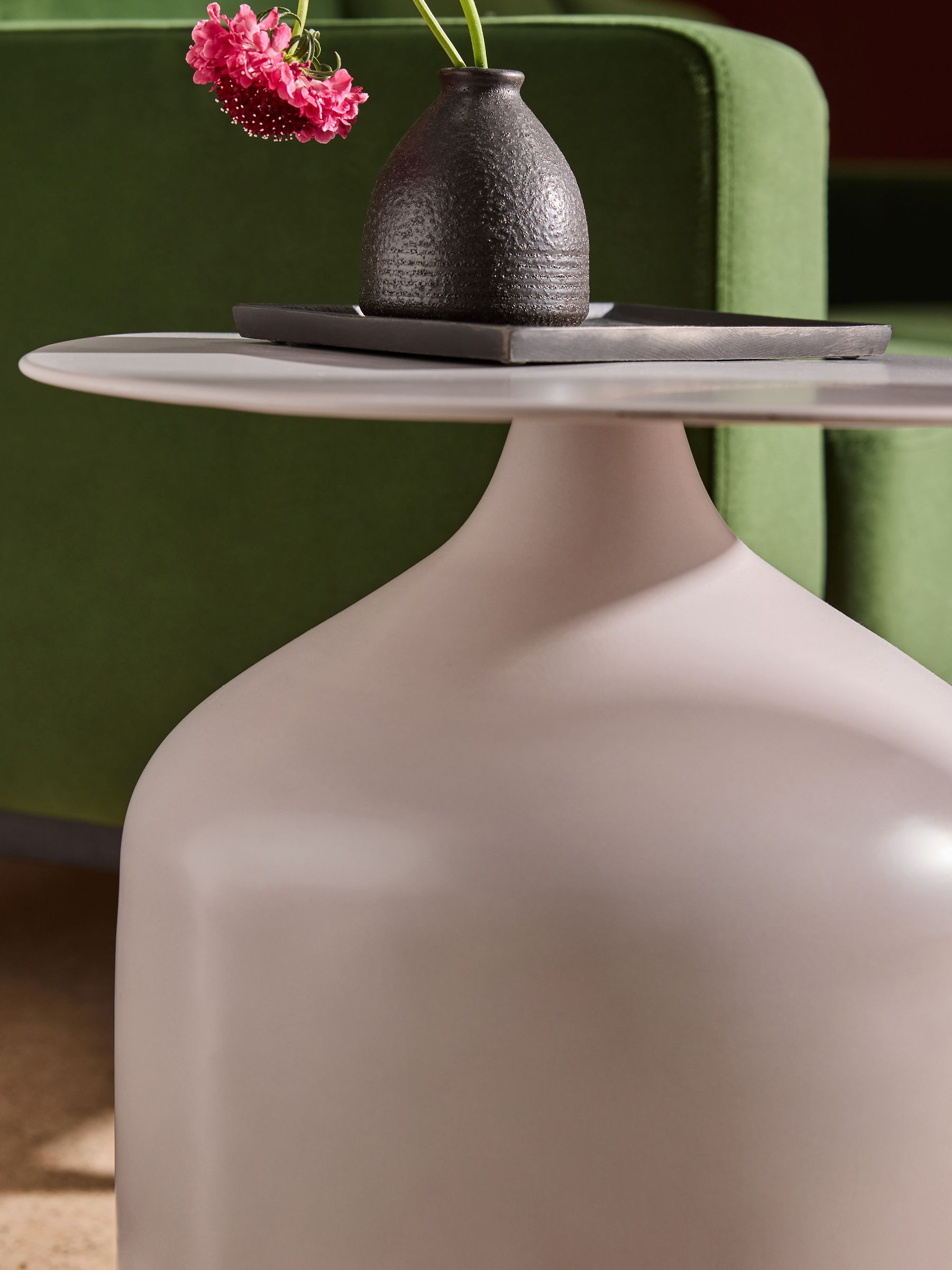 Zuri Side Table in Nude White - Image 3 of 6