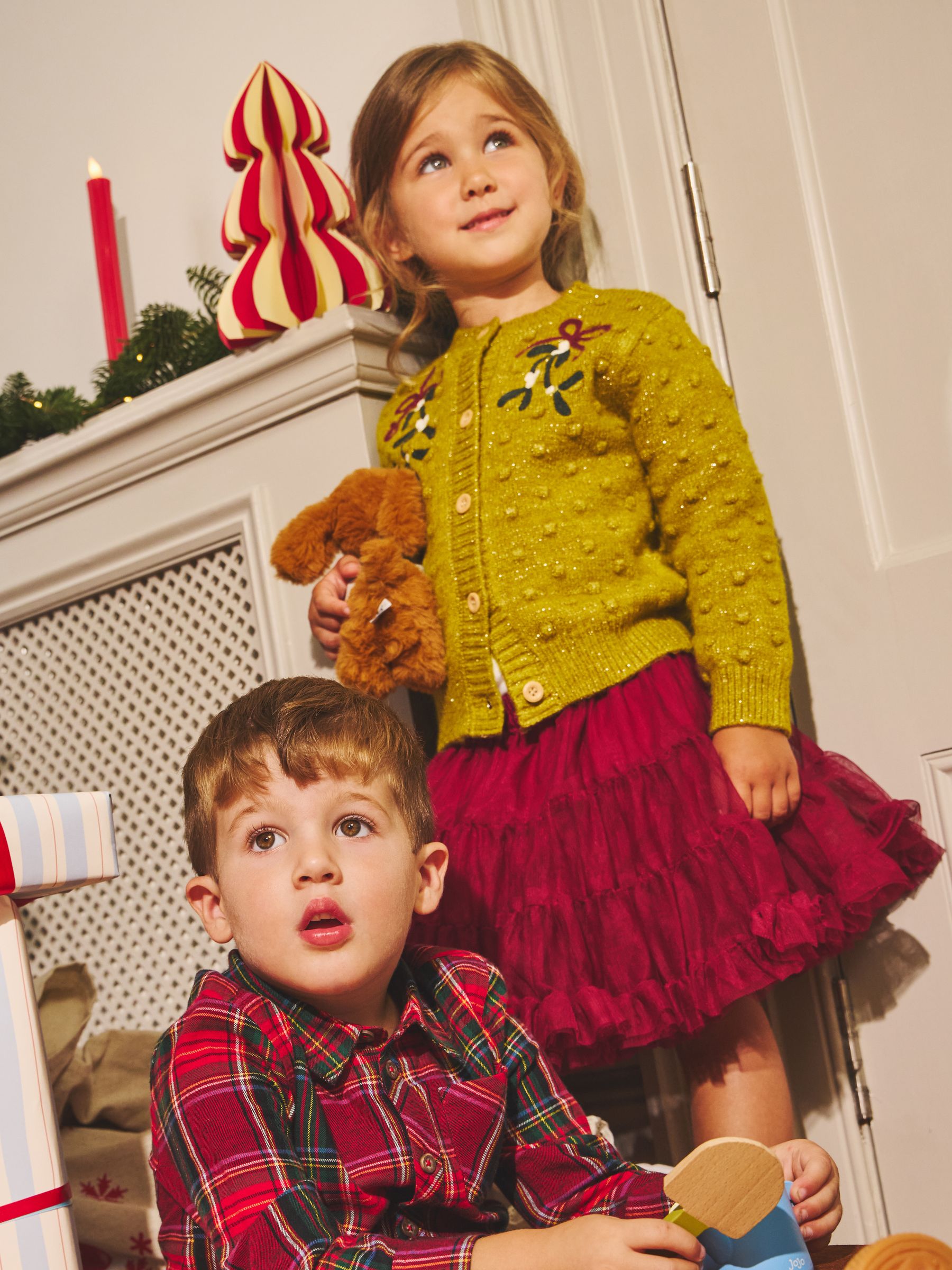 Burgundy Red Ruffle Skirt - Image 1 of 5