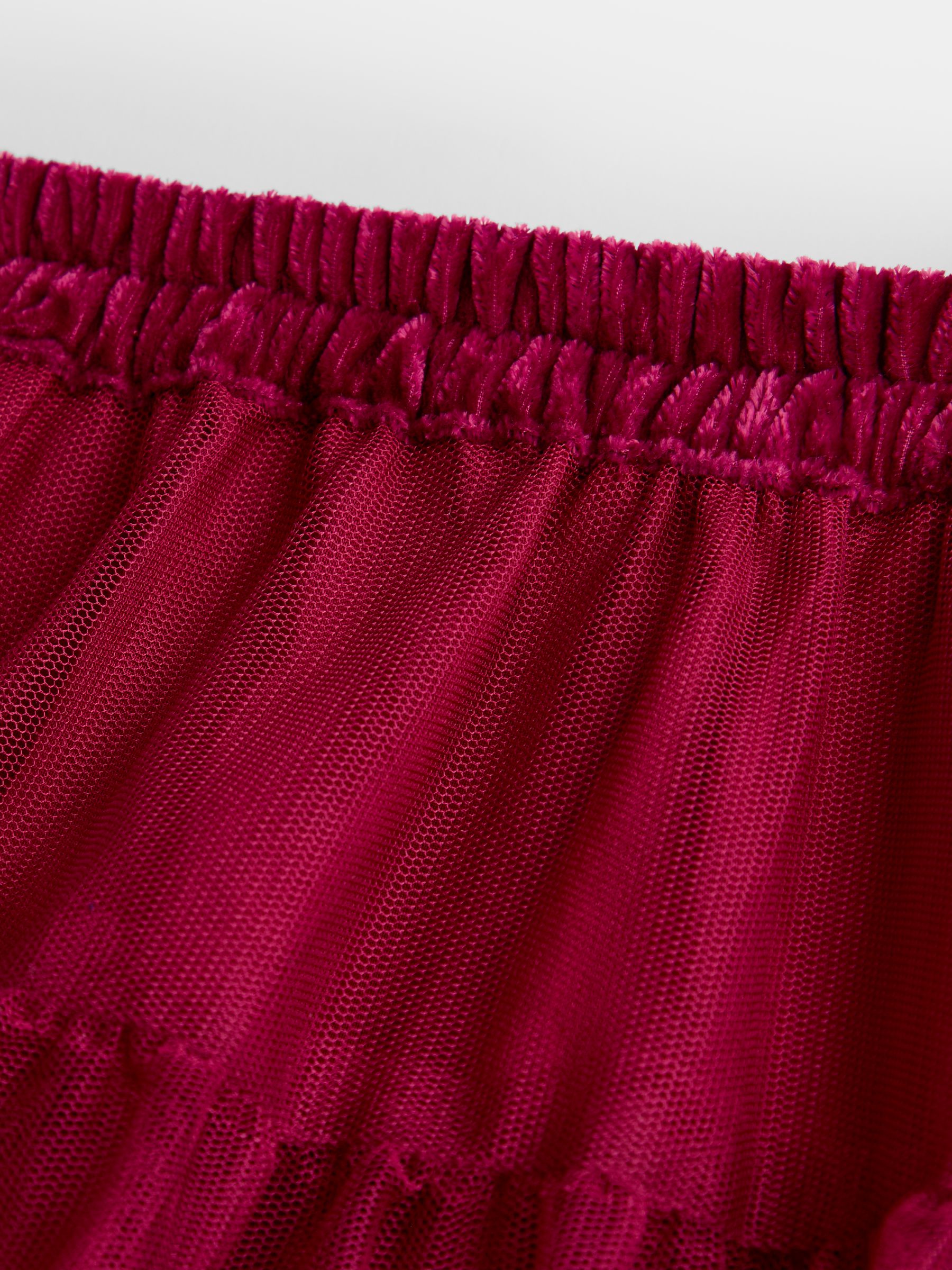 Burgundy Red Ruffle Skirt - Image 4 of 5