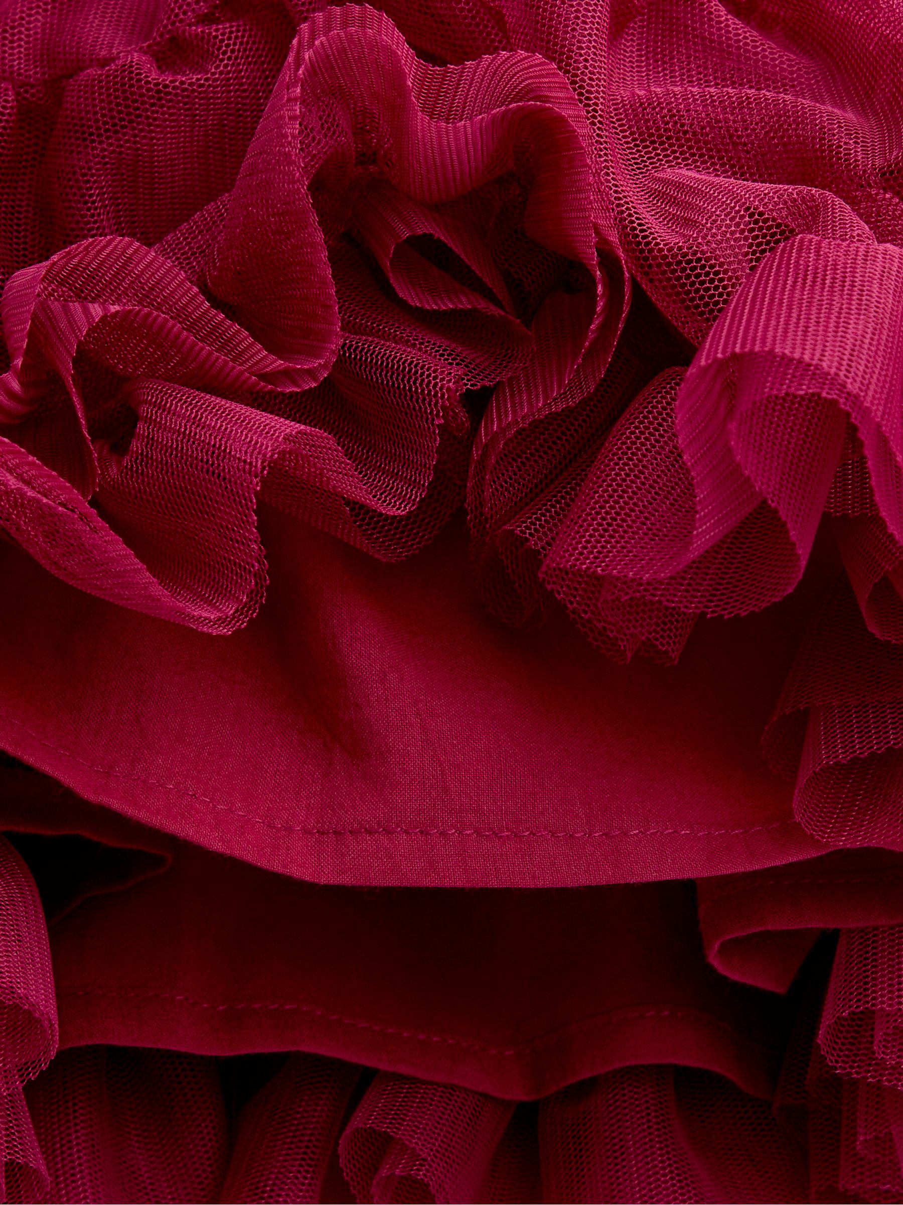 Burgundy Red Ruffle Skirt - Image 5 of 5