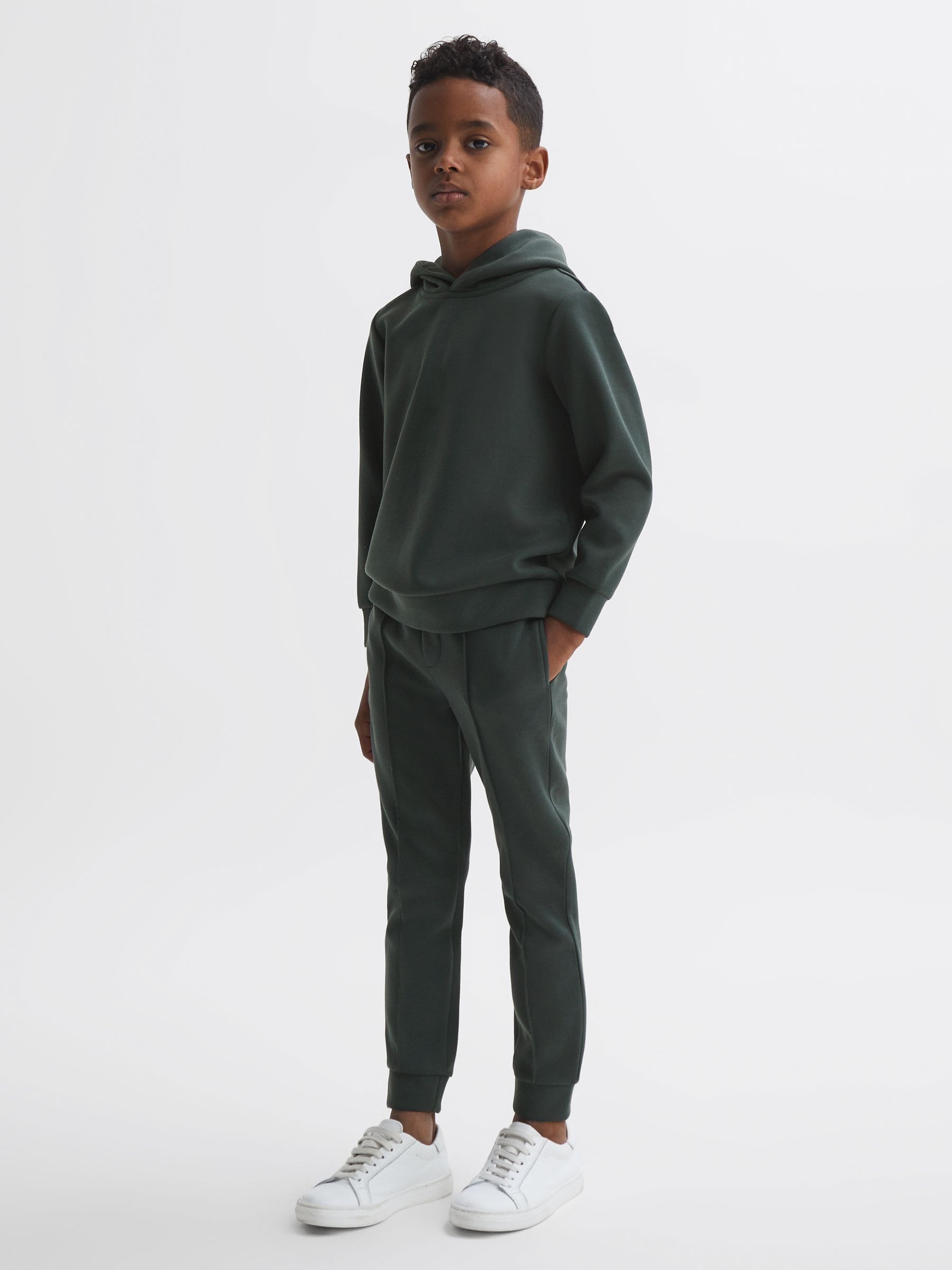 3-9 yrs Drawstring Jersey Joggers in Forest Green - Image 1 of 5
