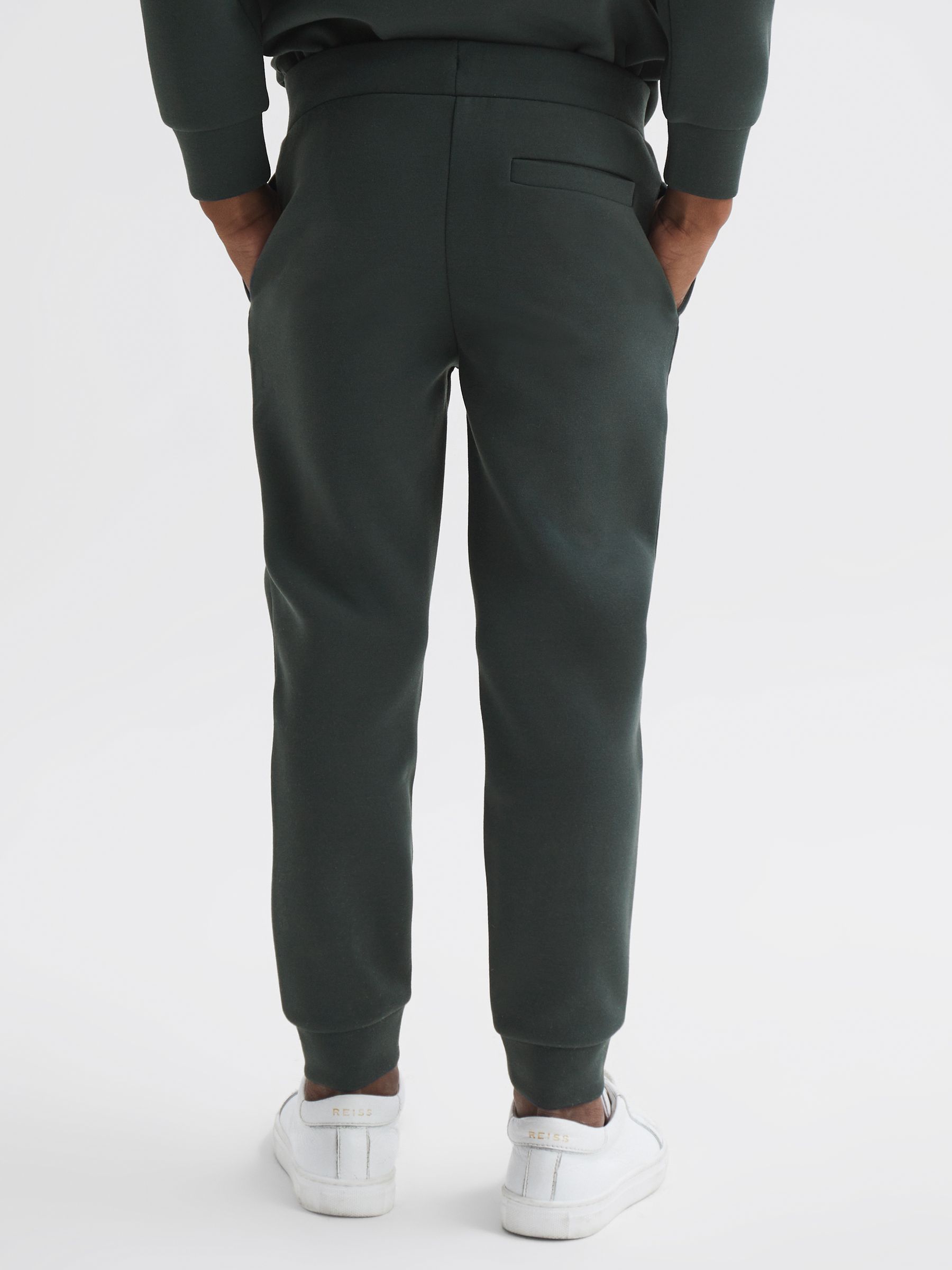 3-9 yrs Drawstring Jersey Joggers in Forest Green - Image 4 of 5