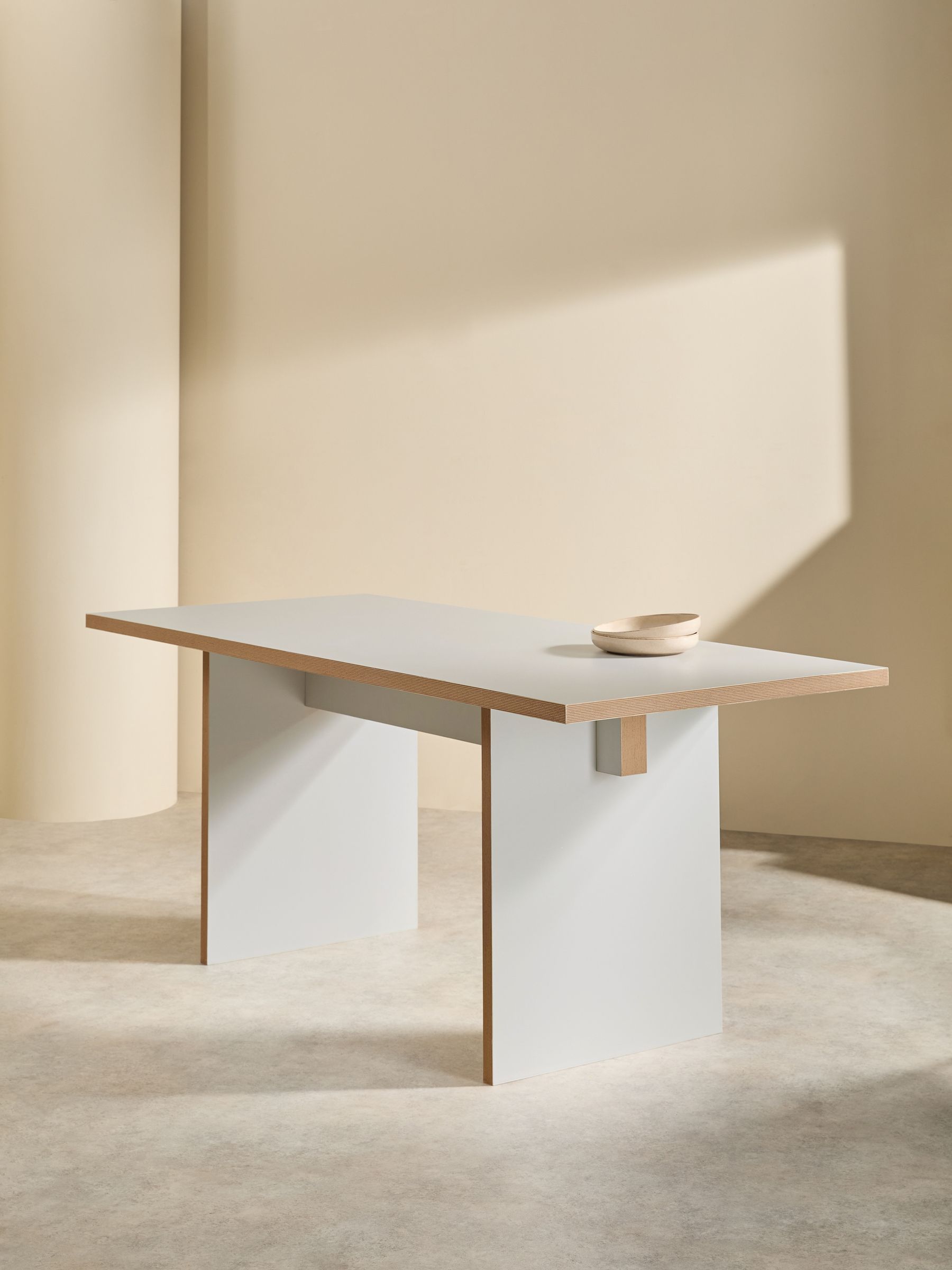Zayla Rectangle Fixed Dining Table in Grey - Image 3 of 3