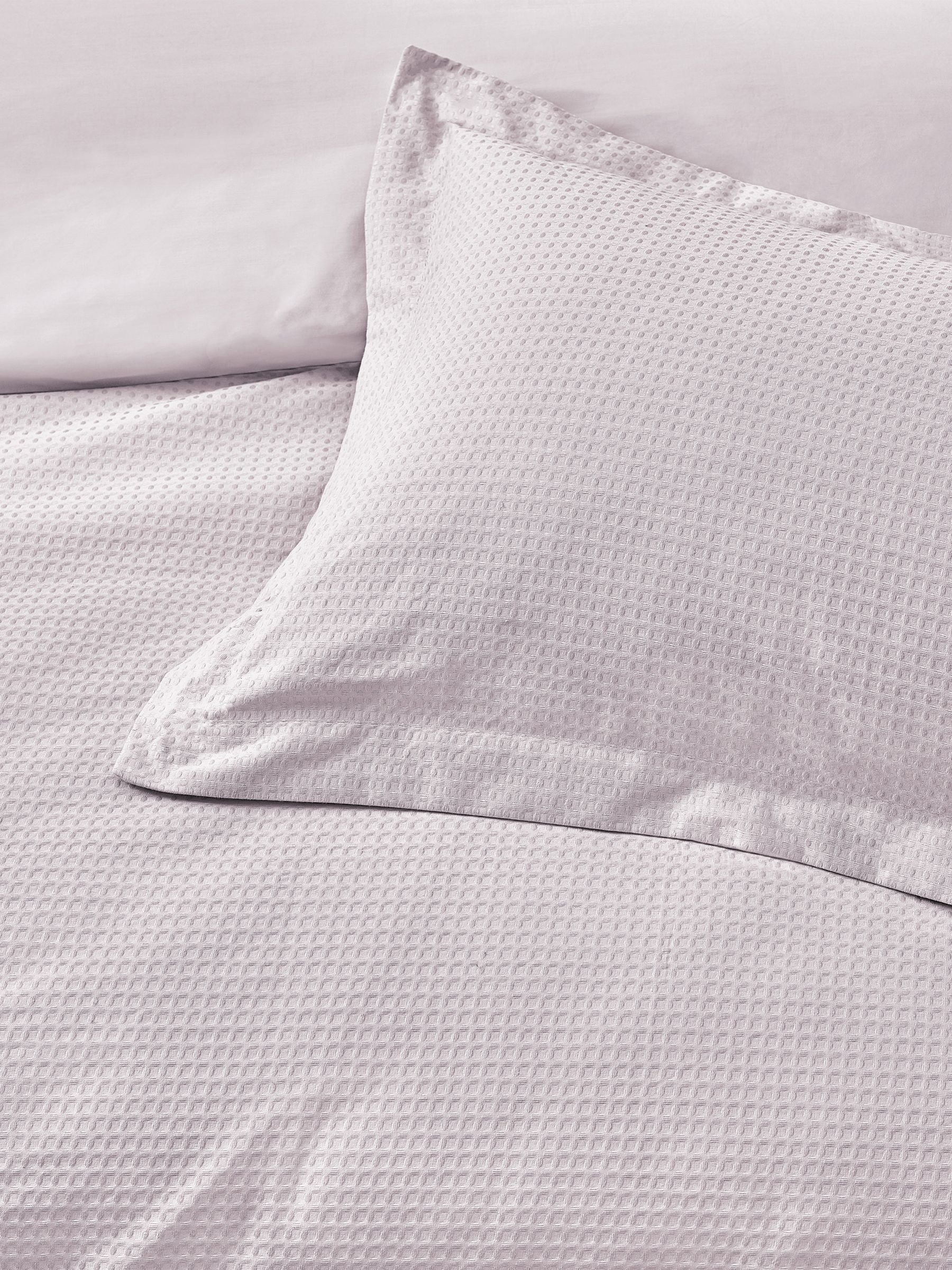 Yard Blush Pink Waffle Textured 100% Cotton Duvet Cover Set - Image 3 of 3