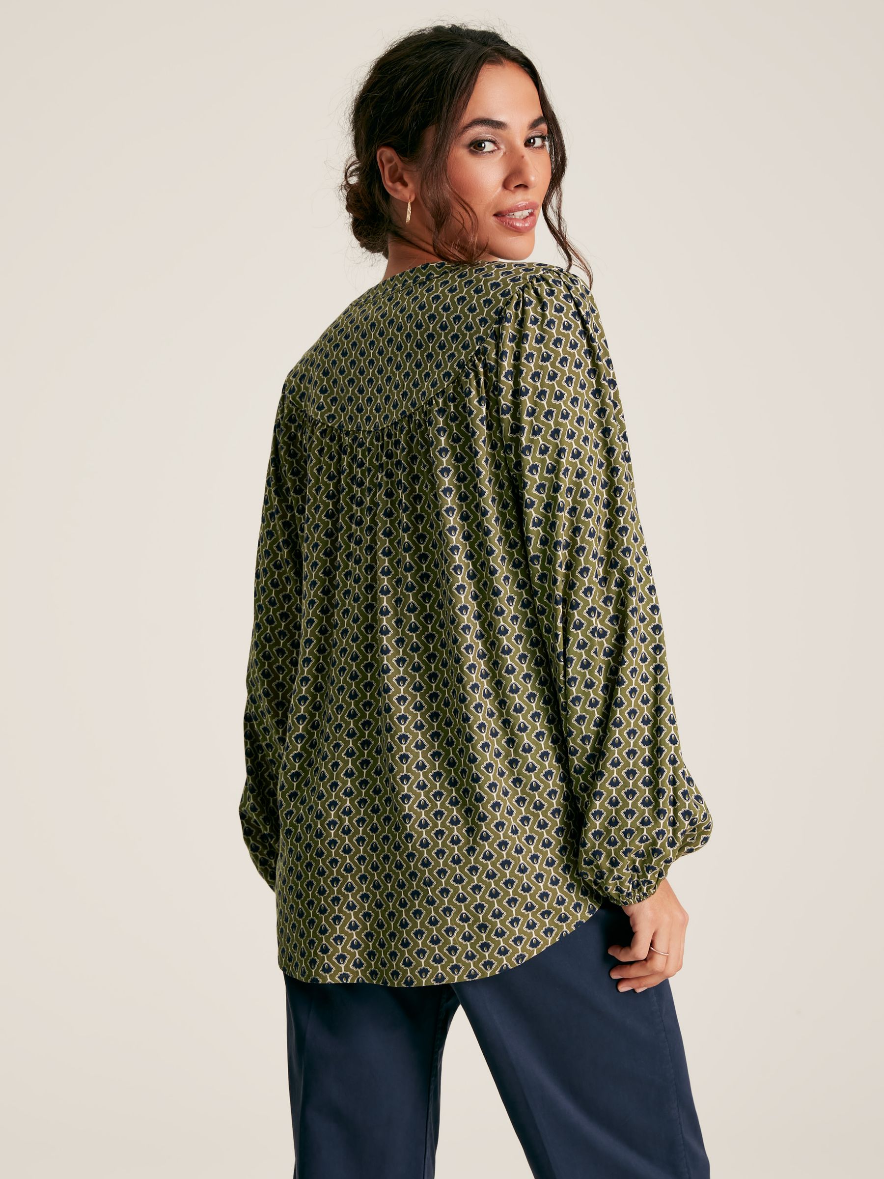 Myra Green Balloon Sleeve Blouse - Image 2 of 6