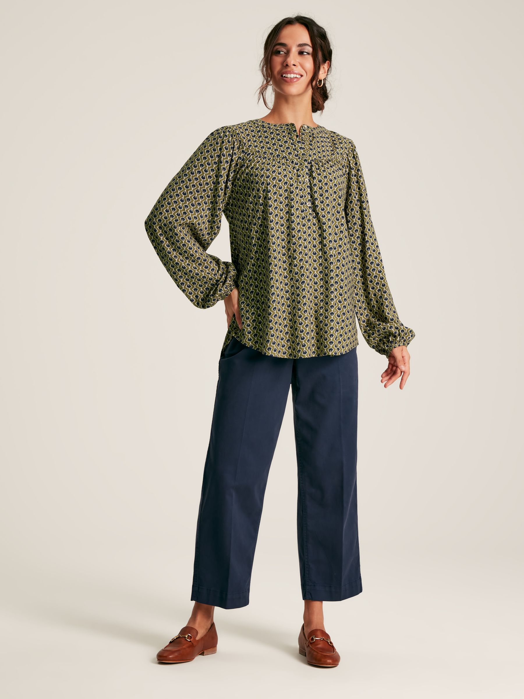 Myra Green Balloon Sleeve Blouse - Image 3 of 6