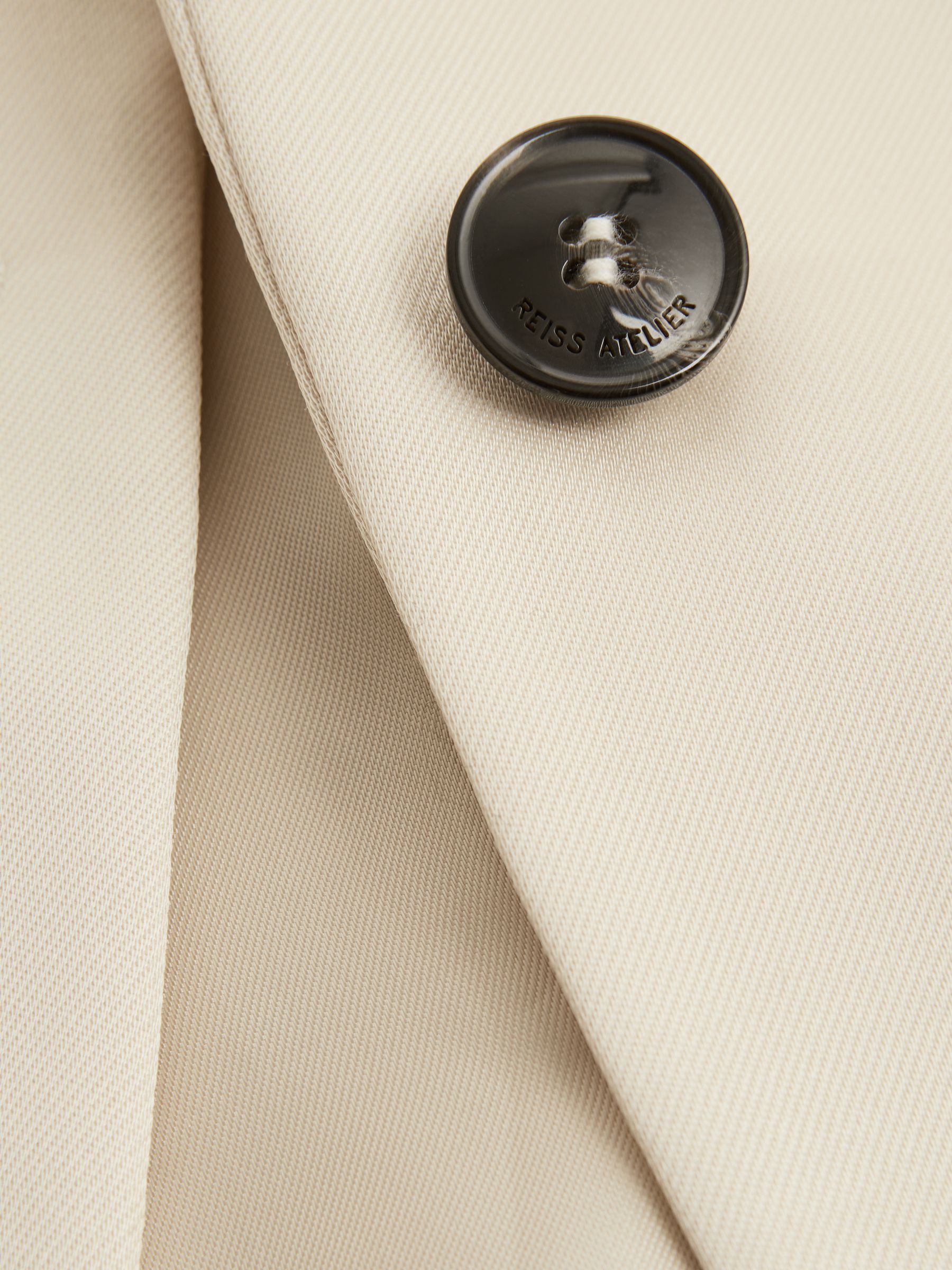 Satin Single Breasted Blazer in Cream - Image 6 of 7