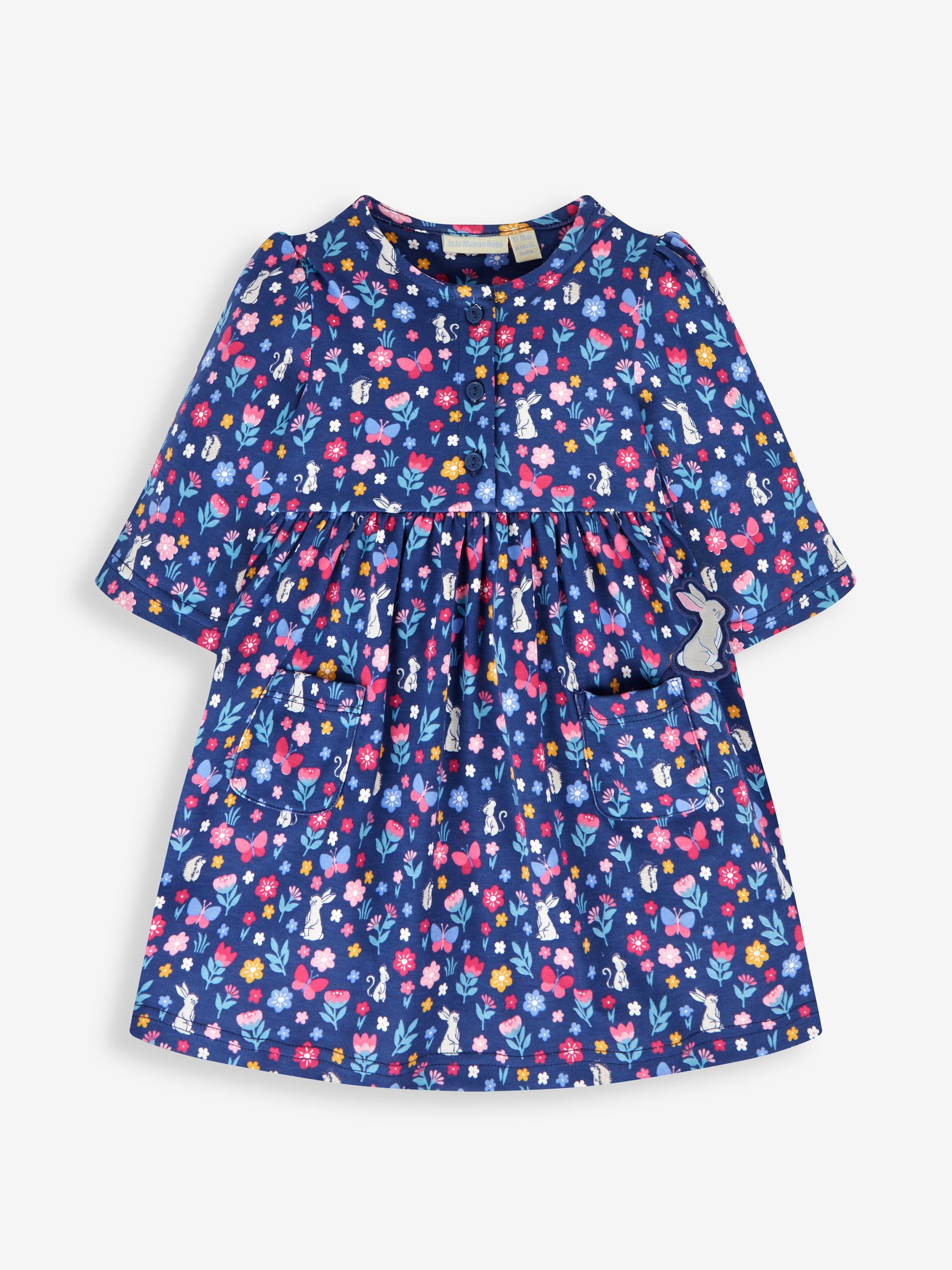 Navy Blue Hedgerow Friends Button Front Dress - Image 3 of 5