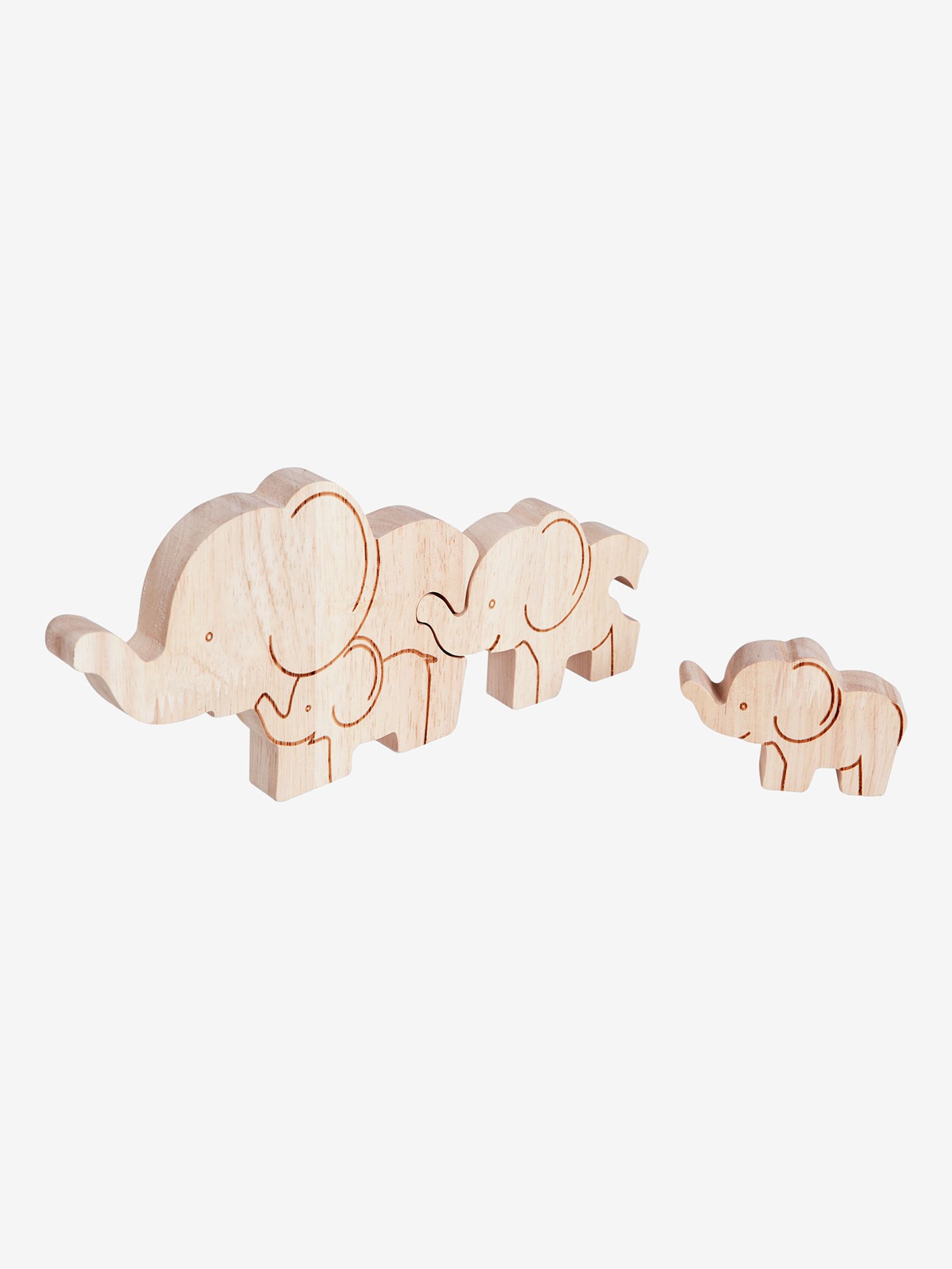 Wooden Elephant Family - Image 2 of 4