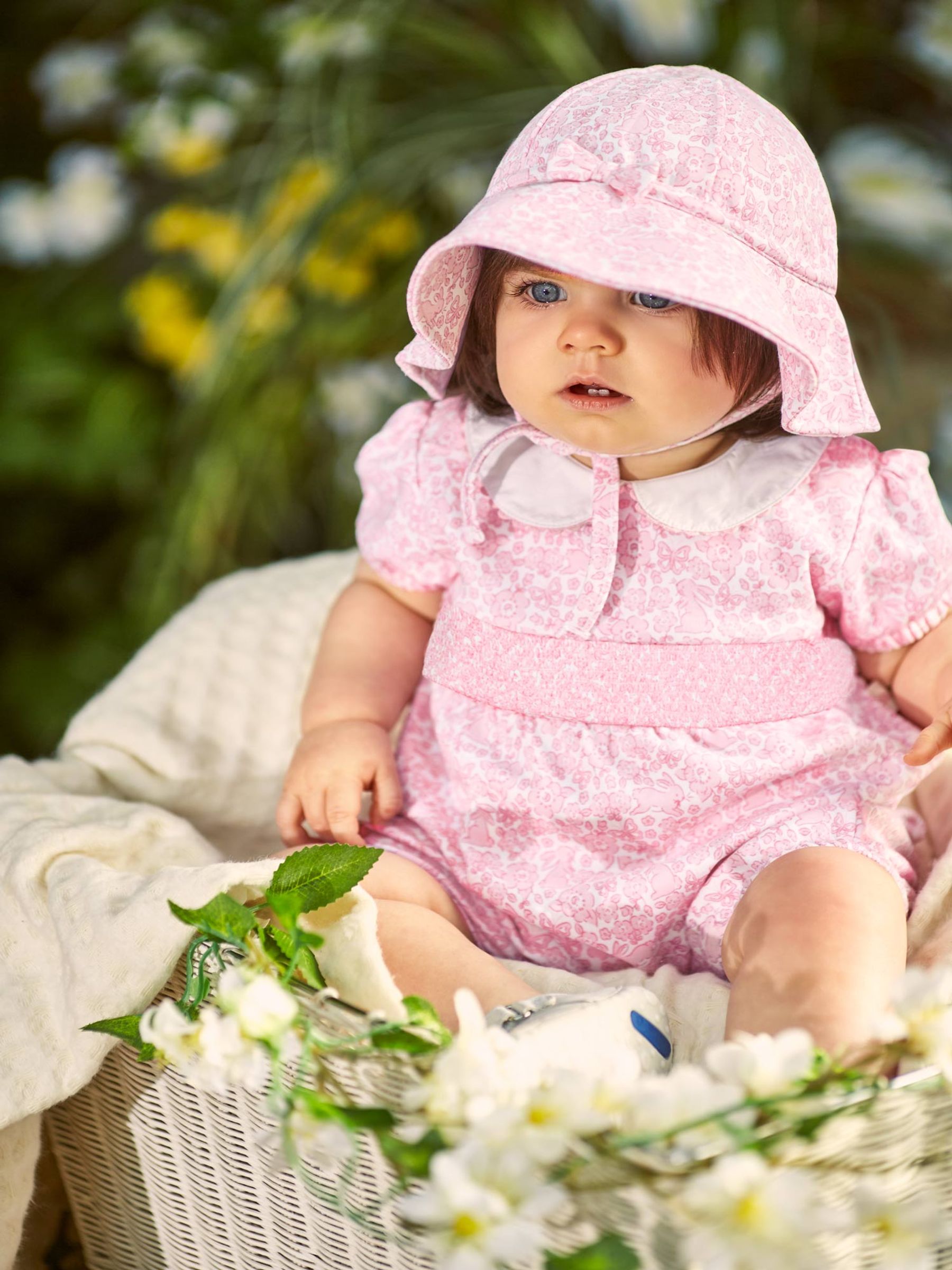Pink Bunny Jersey Romper and Hat Set - Image 5 of 5
