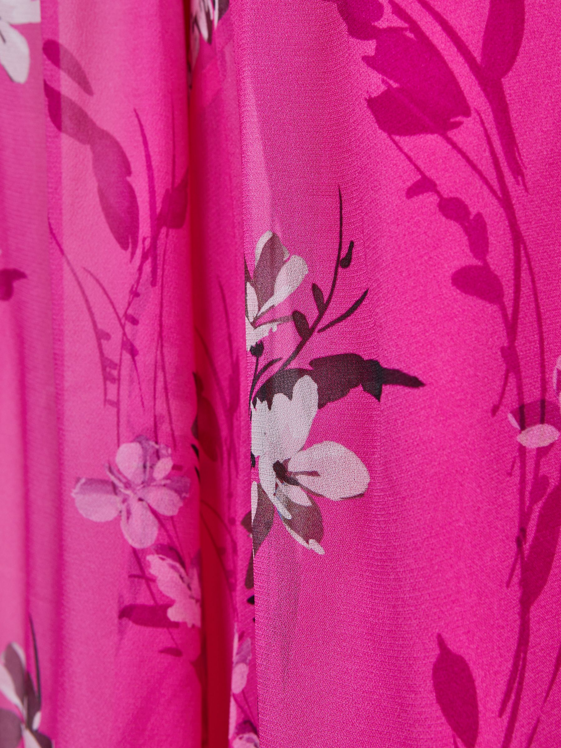 Florere Sheer Floral Top in Bright Pink - Image 5 of 5