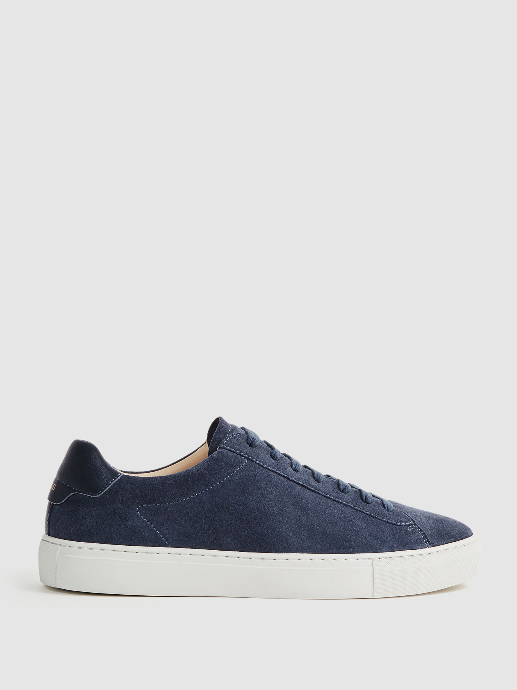 Suede Trainers in Airforce Blue - Image 1 of 6