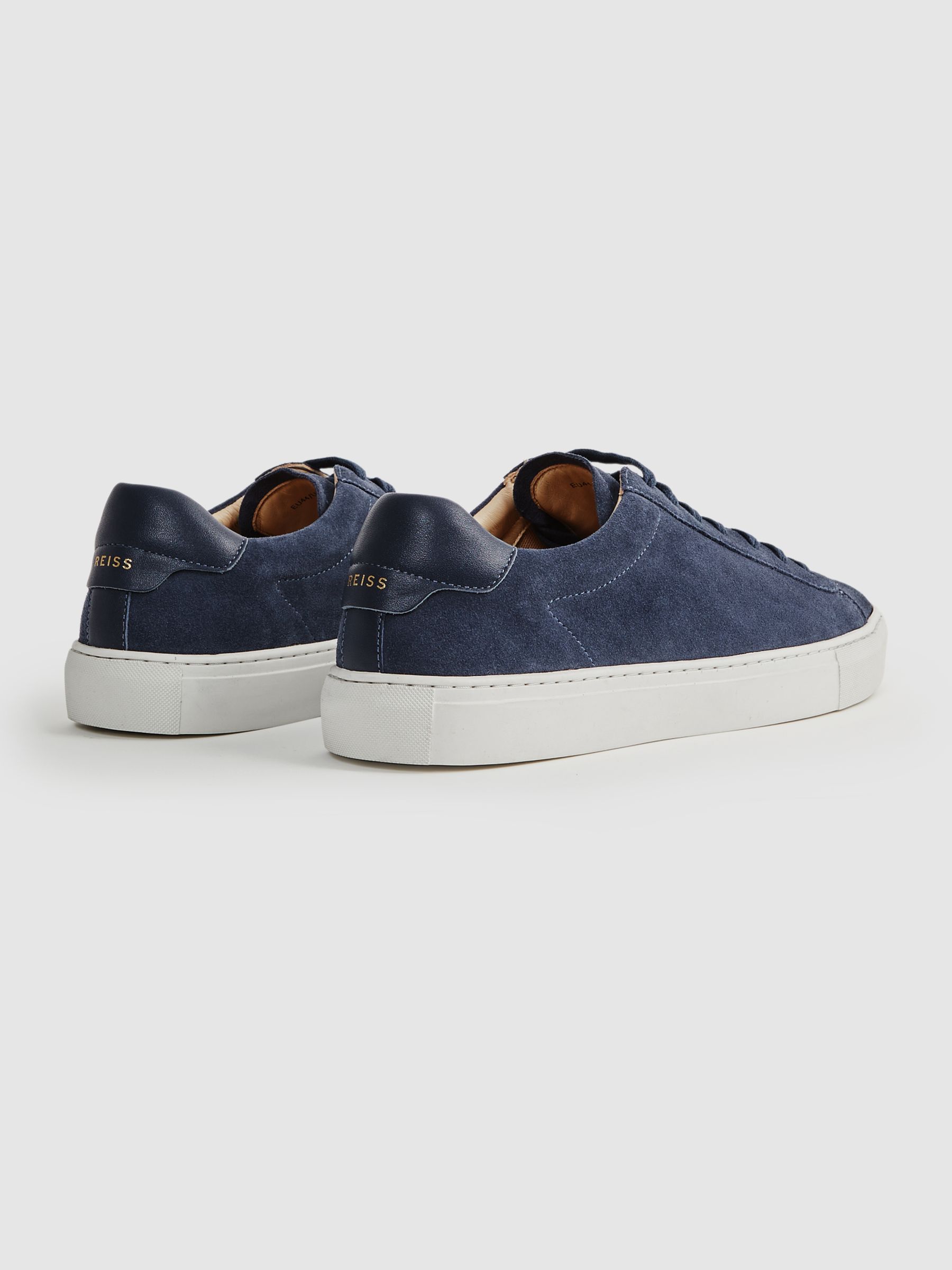 Suede Trainers in Airforce Blue - Image 4 of 6