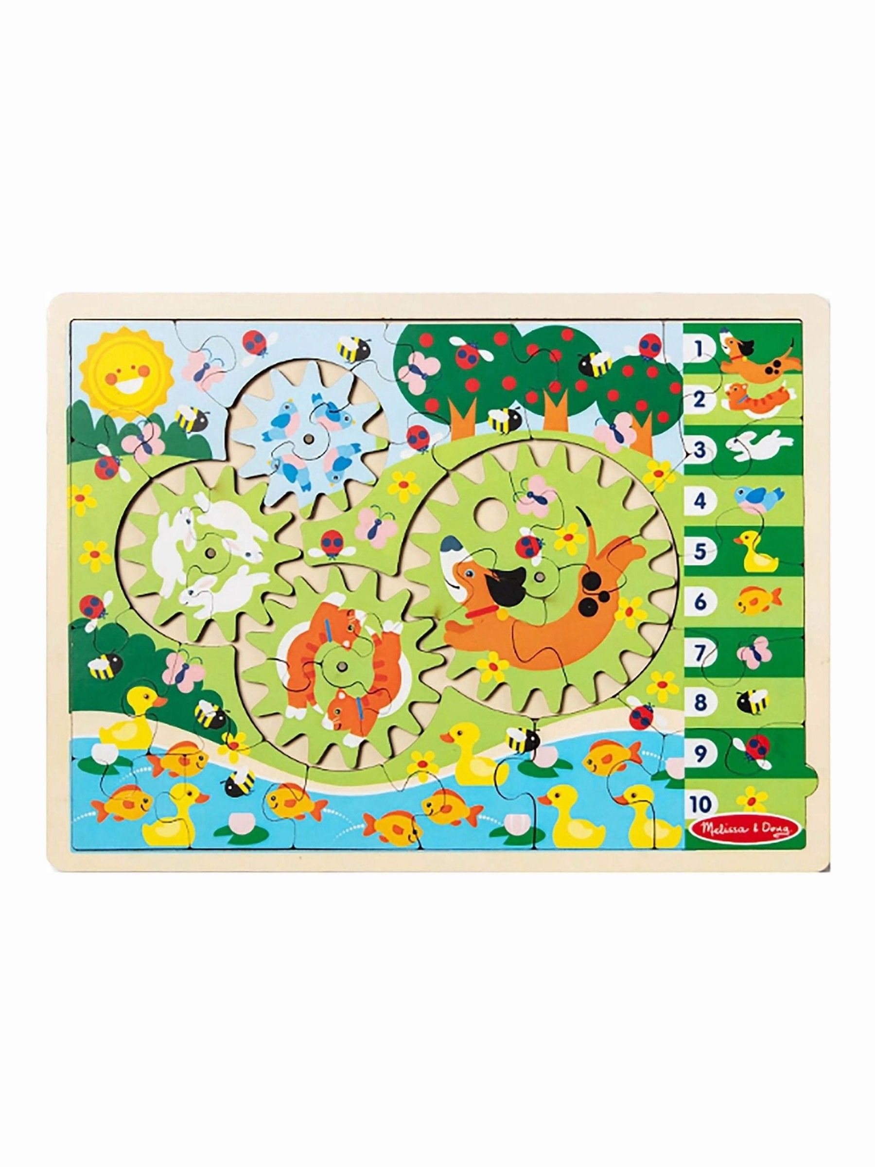 Melissa & Doug Animal Chase ISpy Wooden Gear Puzzle - Image 1 of 1