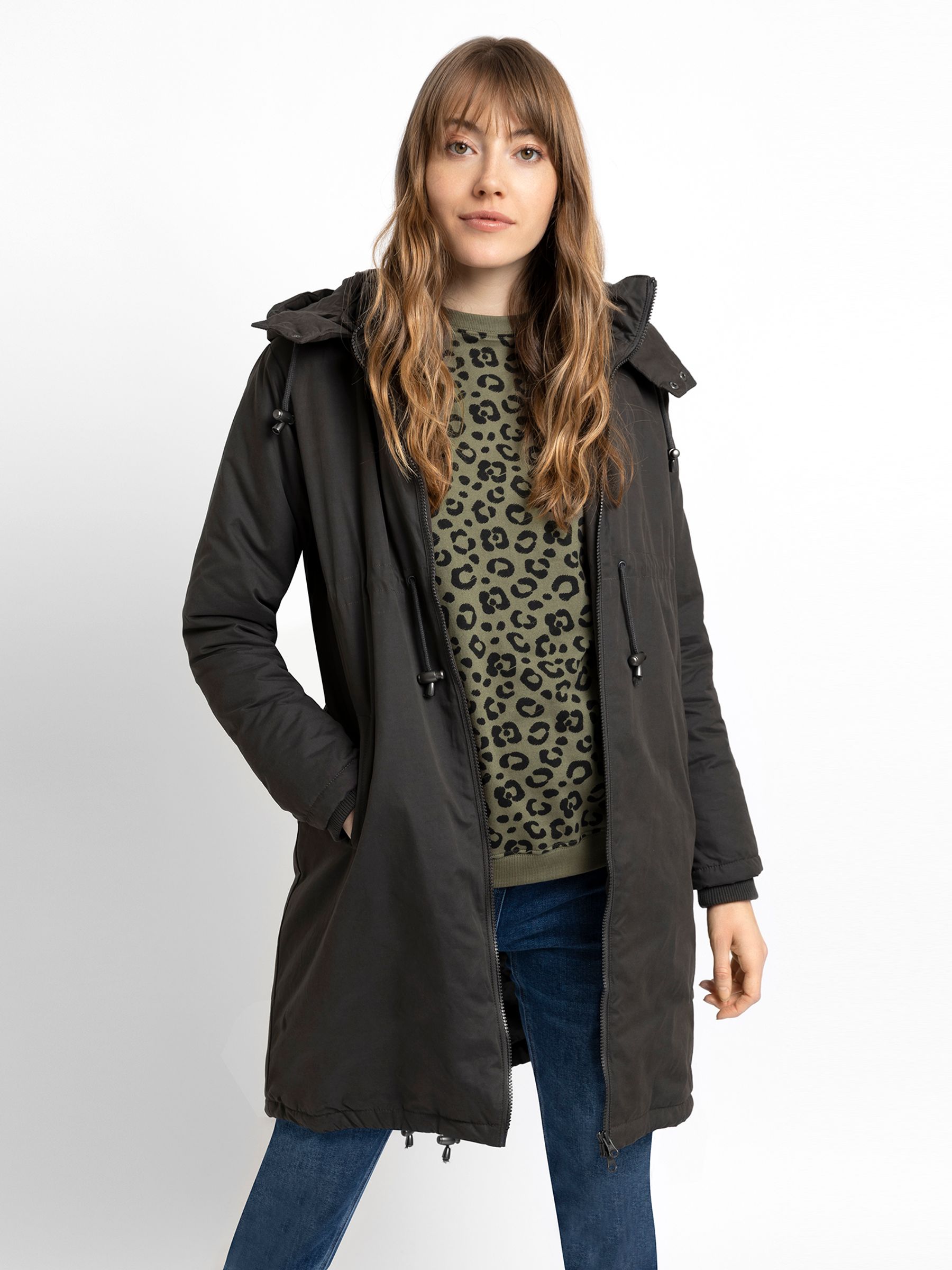 Charcoal 2-in-1 Padded Maternity Parka - Image 1 of 4