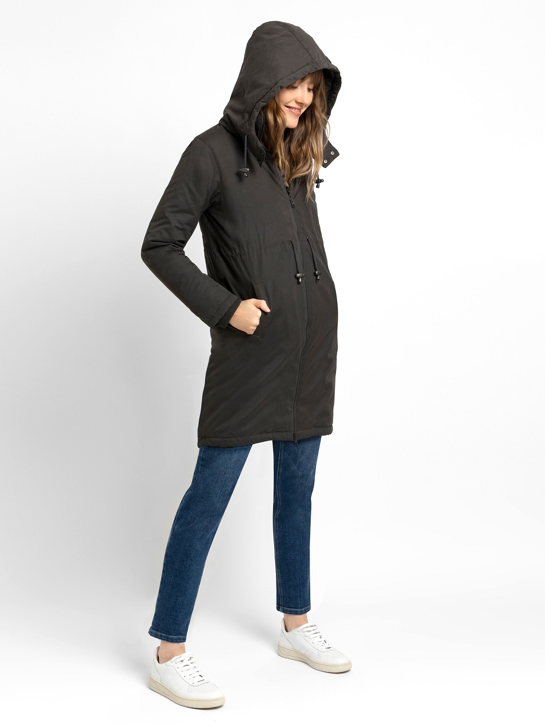 Charcoal 2-in-1 Padded Maternity Parka - Image 2 of 4