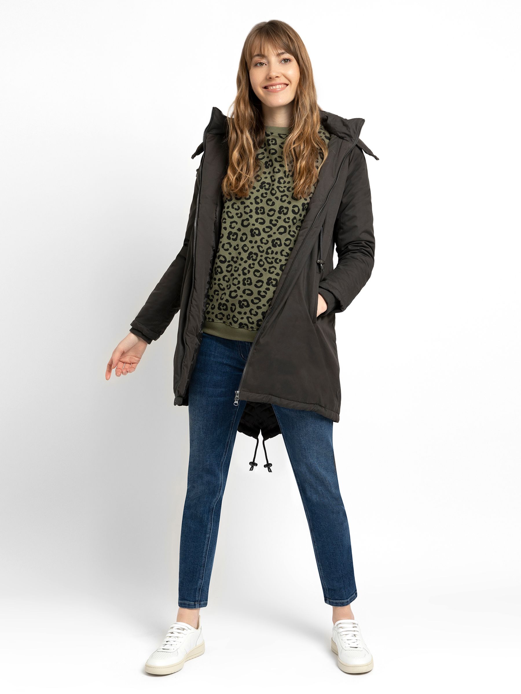 Charcoal 2-in-1 Padded Maternity Parka - Image 3 of 4