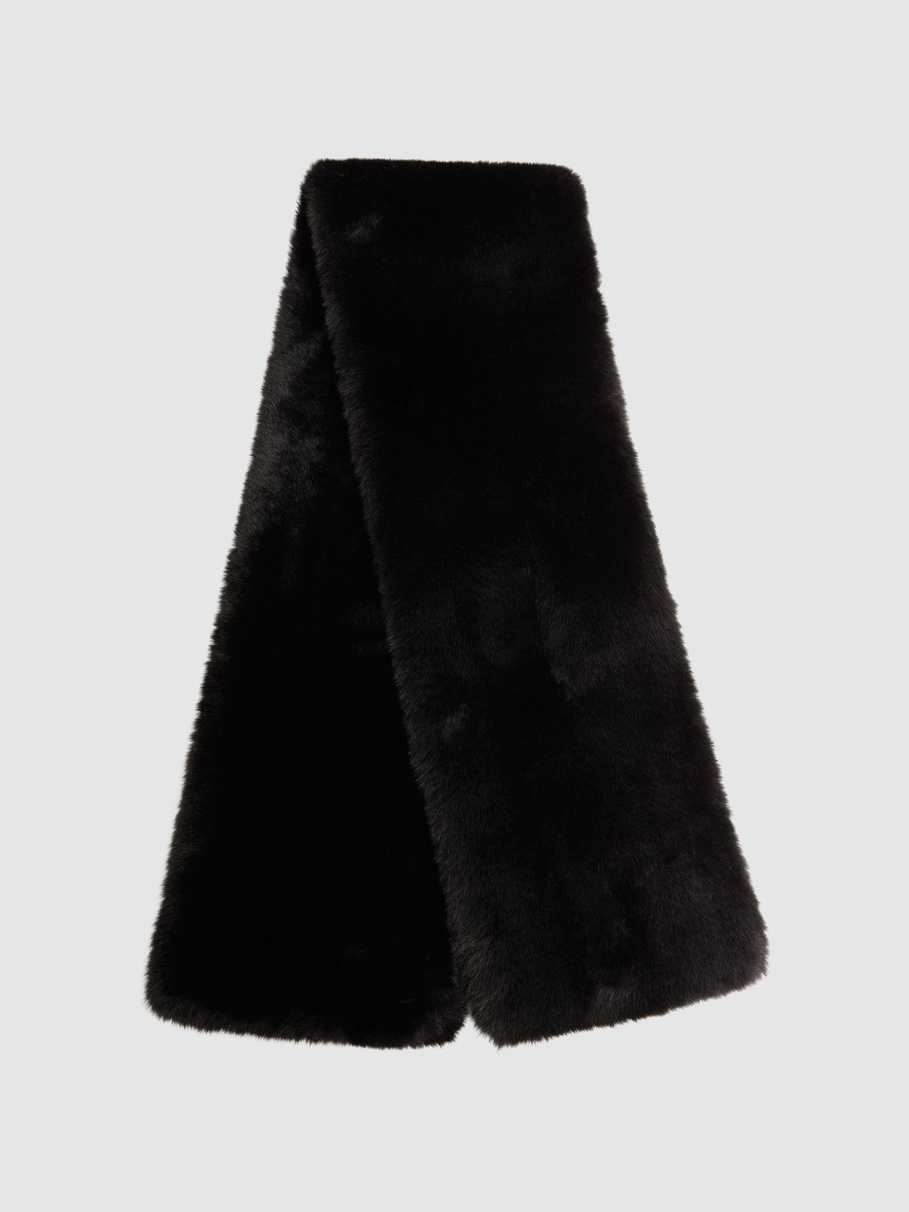 Faux Fur Scarf in Black - Image 1 of 4