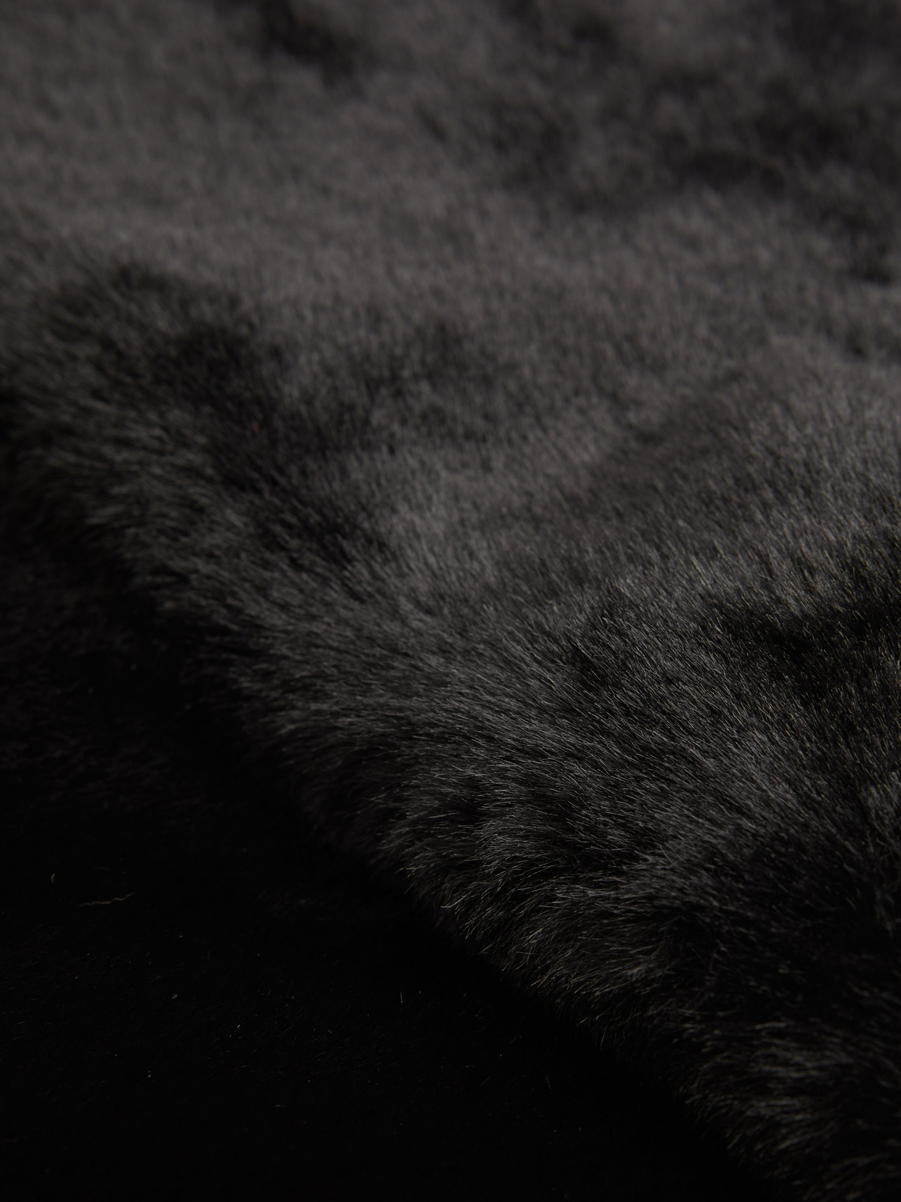 Faux Fur Scarf in Black - Image 3 of 4